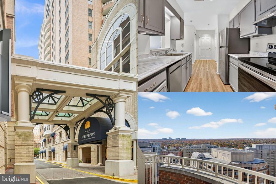The Jefferson a Monogram Collection property from Sunrise Senior Living) was proudly voted "Best Senior Living Community" by Arlington Magazine readers in the 2023 "Best of Arlington" survey. The Jefferson, which is an independent and active senior community, is located in the heart of Arlington's Ballston neighborhood. When you arrive, you will feel like you have entered a luxury hotel. The Jefferson boasts in-house dining, housekeeping, transportation, pool/spa, fitness room, and other generous amenities in an urban setting with a walkability score of 97. The Jefferson is a 55+ community with a non-optional monthly fee that includes all amenities. The monthly fee for this unit is $4105.00/month plus a condo fee of $265.00/month. Enjoy your own piece of the Ballston skyline with this condominium which is the Sherman floor plan offering 1 bedroom, 1 bathroom. Beautiful 21st-story views.