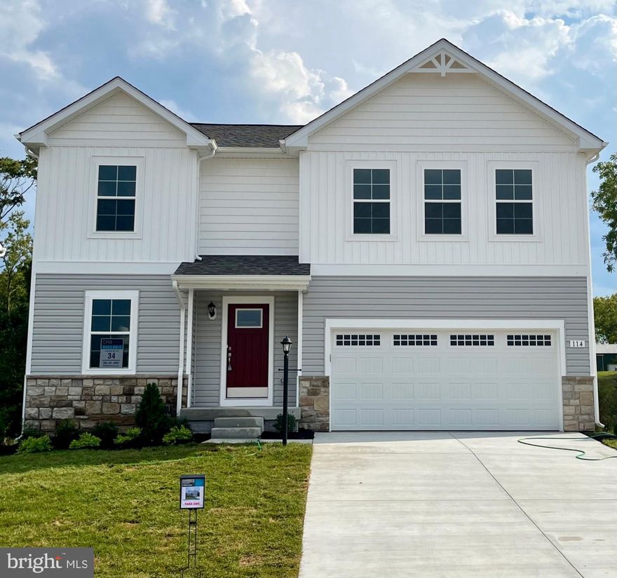AVAILABLE FOR IMMEDIATE DELIVERY! the Carnegie II will meet all of your needs!  It has a partial stone front, 4 bedrooms, 3.5 bathrooms, and fully finished basement, full bathroom with a walkout basement. Enjoy the outdoors and backyard from your 14' x 10' composite deck! Upgraded kitchen with large island, upgraded cabinetry and quartz, stainless farmhouse sink & appliances, and walk-in pantry open to expansive family room. First level includes flex room that can be a dining room, office or playroom!! Gorgeous primary bedroom is 18'11" x 16'9" and upgraded primary bathroom with large walk-in closet. Laundry including washer/dryer is on the bedroom level! It includes a Lennox Pureair Purification System and a Home Automation Ugrade.  The Overlook is located just seconds off I-81 at Exit 23 toward Falling Waters. You will find all the everyday conveniences within walking distance. Take the MARC train or drive to Washington, DC or Baltimore in just over an hour. You can enjoy retail shopping at either Valley Mall, or Prime Outlets Mall within minutes to Hagerstown, MD. Nearby Martinsburg, is a West Virginia Main Street Community and offers everything from fine dining and shopping to a wealth of outdoor activities!  UP TO $15K INCENTIVE  WITH THE USE OF PREFERRED LENDER AND TITLE. Setup your time for a tour today!