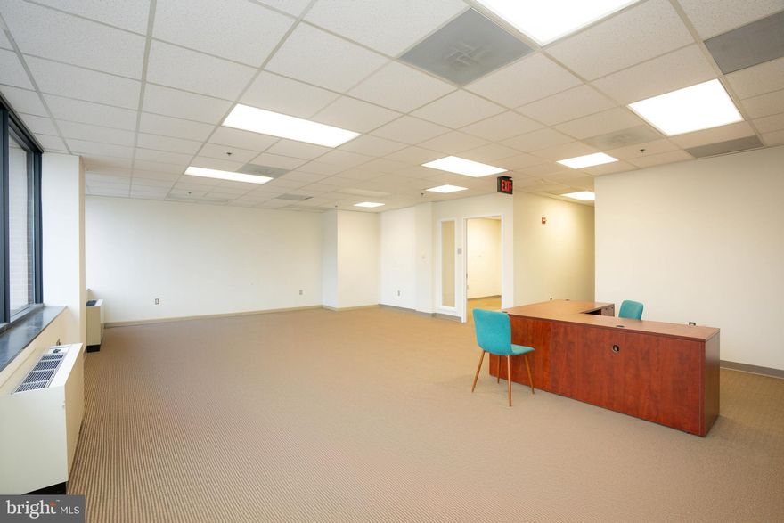 Located in the heart of the newly redeveloped downtown area of Silver Spring 1110 Bonifant has a central location within walking distance of over 30 restaurants. Travel to and from the office for Employees and Clients will be a breeze with the adjacent Purple Line Metro (anticipated completion 2027) and Sarbanes Transit center (fully operational) adjacent to the building. 

Additional parking adjacent to building in public parking deck. 

This suite features an open floorplan with (1) private office and private kitchenette area, the remainder of the suite can be built out for private offices or used as a large conference/training area ideal for a variety of professional businesses.