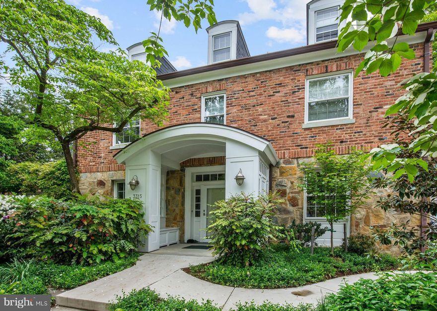 NEW LISTING! Stately brick & stone Colonial on quiet, leafy street in charming & convenient Cleveland Park with POOL & ELEVATOR! Spacious main level with 2 FPs, fabulous renovated Kit, rear deck & spectacular screened porch with dramatic & private woodland views. 5BR/3BA up including master ste w/ FP.  Finished LL w/ walkout to pool terrace. Walk to metro, shops/restaurants, schools!