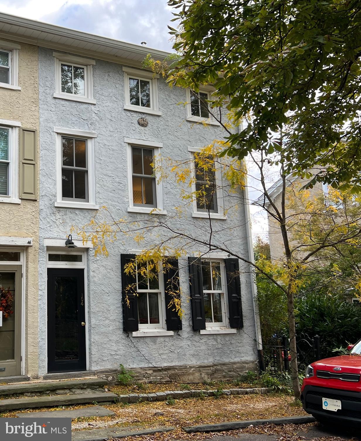 This c. 1855 Colonial twin stone and stucco dwelling, once owned by John Graver, carpenter, is a perfectly located house to rent in Chestnut Hill beginning July 2025. Many improvements have been made in this much-loved home, including Marvin windows, ductless AC systems, low-flow toilets, solar heat panels, and updated bathrooms. The historic character of the house has been retained featuring polished wood floors, paneled doors and deep window sills. The house gets good southwest sunlight. The fenced rear yard has low-maintenance ground cover, perennials and a spectacular spring blooming Magnolia tree and a convenient potting/storage shed. This quiet block of Gravers Lane is one-way heading East. Within three blocks of the house you will find: Pastorious Park, SEPTA's CH train station, Weaver's Way Food Co-Op, Kilian Hardware, three restaurants and a dozen quaint stores along Germantown Avenue.