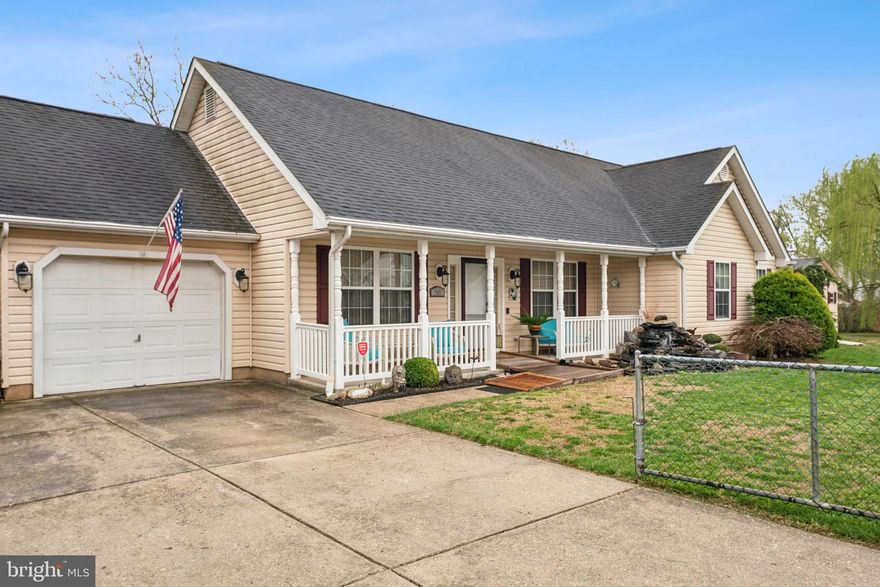 Spacious 3 Bedroom, 2 Full Bath Rancher on a completely fenced lot, with a 1 car attached garage.  Large Storage shed on .28 of an acre in this water privileged community.  Very nice main bedroom with a full bath and a soaking tub. Over a quarter of an acre corner lot, just 1 block from the water privileges, completely fenced.  Oversized Shed next to the house, the owners used to keep their RV in the yard to the right of the home.