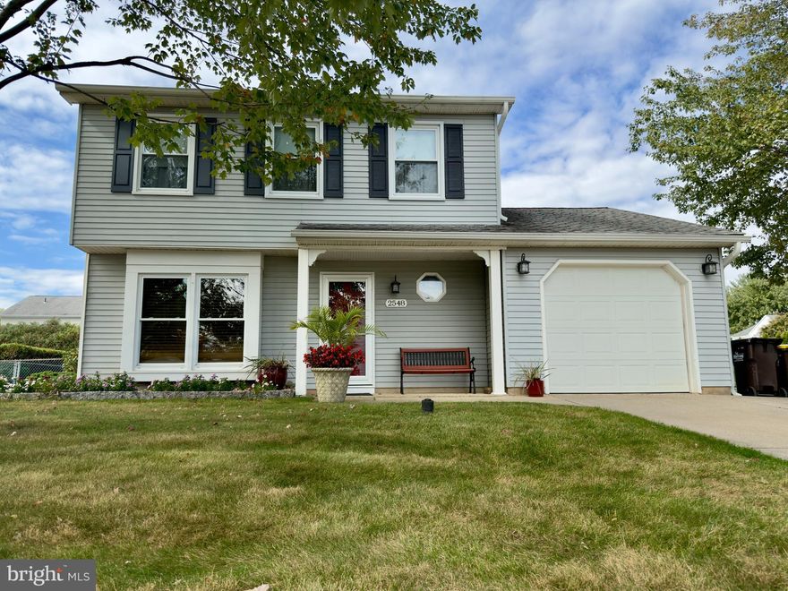 Welcome home to this stunning corner property offering exceptional space, comfort, and modern upgrades throughout! Enjoy great curb appeal with a front-entry garage, two-car driveway, and a fenced yard with patio and storage shed — perfect for relaxing or entertaining.

Step inside to a bright formal living room featuring luxury vinyl flooring, a chic chandelier, and a convenient coat closet. The large island kitchen boasts modern finishes including black granite countertops, stainless steel appliances (refrigerator, dishwasher, sink), electric range, tile backsplash, and a pantry for extra storage.

The spacious 20x20 family/great room addition is ideal for gatherings, complete with recessed lighting, ceiling fan, and sliders leading to the backyard. A mini-split system ensures year-round comfort.

A versatile hobby room/office/den with skylight and ceiling fan offers the perfect flex space. Main level also includes a powder room, laundry room with washer & dryer, and access to the oversized garage featuring an automatic opener, storage area, attic storage, and 200 AMP service with 100 AMP sub-panel.

Upstairs, you’ll find three generous bedrooms — the primary bedroom with double closets and cozy carpet, and two additional bedrooms with beautiful hardwood floors. The updated hall bath includes a large stall shower, tiled flooring, and a stylish vanity.

Enjoy the private fenced backyard with a cement patio, perfect for barbecues or quiet evenings outdoors.

Don’t miss this lovely home in sought-after Neshaminy Valley — move right in and make it yours today!