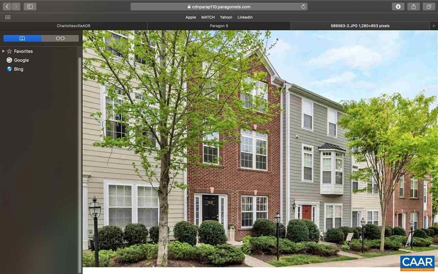 Brick 3-level TH in super popular Cherry Hill, close to UVA hospital, Smith Aquatic Fitness Center, the Downtown pedestrian mall and 5th St Station (Wegmans, Dicks, Alamo Drafthouse...) 4 BR, 3 Ba with 3 level, rear expansive bump-out rooms. Sunny kitchen with maple cabinets and granite.  Hardwood on entire main level. Kitchen is open to family room w formal dining room and rear sunroom on main level. Vaulted primary suite with luxury bath including double vanities, large garden tub, separate tiled shower and enormous walk-in closet.  Main level has bedroom/office and full bath w large 2nd family room and rear mudroom.  Multi-year leases are acceptable.  On bus line. Sec System. Detached 2 car garage. Front yard maintenance, snow, by HOA-fee by tenant.  Owner/broker-licensed in VA.