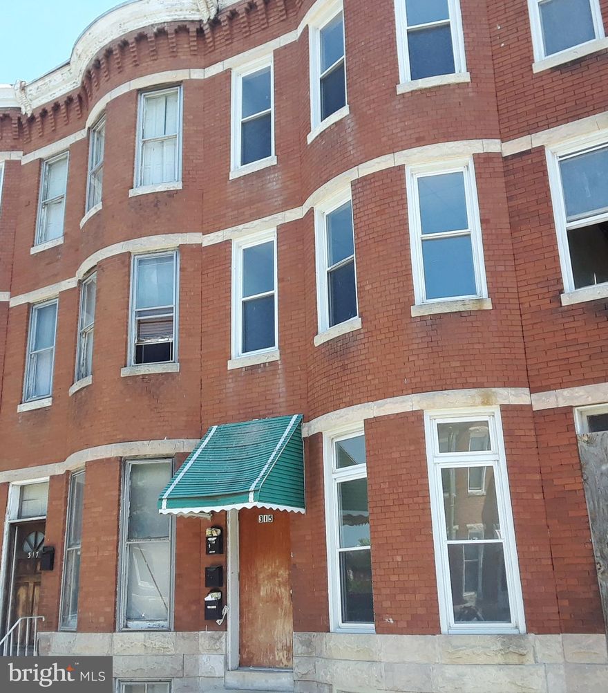 Don't miss this fantastic find! Enjoy wood floors, spacious room sizes and lots of natural light. The rear yard is perfect for warm weather outdoor entertaining. A convenient location, just blocks from the park and a short drive to Downtown Baltimore! This property is set up as a 3-unit property!