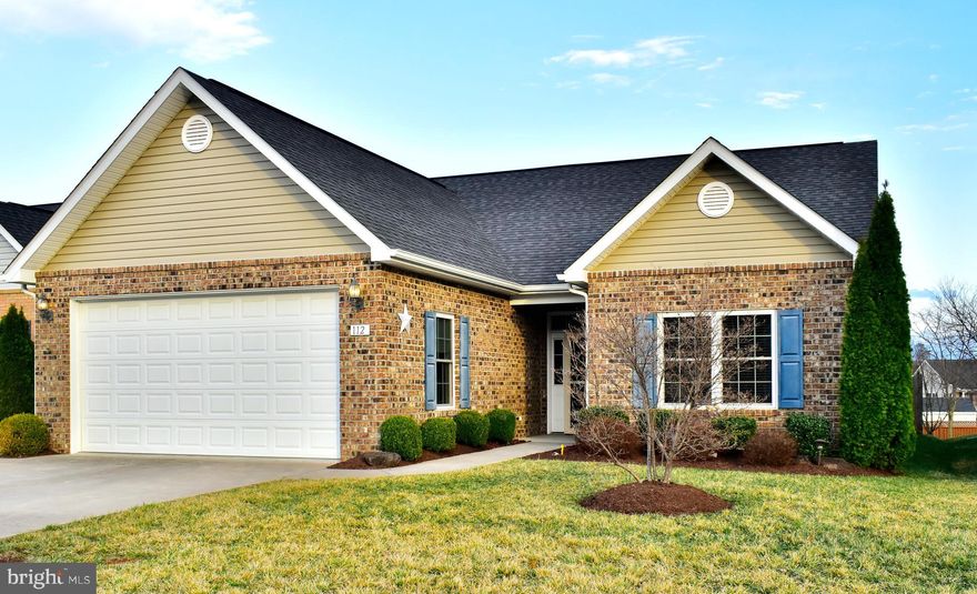 Are you in search of a low-maintenance, private residence that offers one-level living and is conveniently located near schools, shopping and parks with  scenic walking trails, all just moments from major commuting routes? This delightful home features fresh paint, brand-new luxury vinyl plank flooring, elegant granite countertops, and stainless steel appliances, complemented by tasteful décor. The custom paint and window blinds create a serene and revitalizing atmosphere.  For only $106 a month, your HOA fee covers all yard care, including mowing, mulching, and snow removal! The spacious primary bedroom, with its newly refreshed ensuite bath and magnificent walk in closet, is quietly situated at the back of the house, while the two additional bedrooms share the second full bath adjacent to the expansive living room, which offers a cozy gas fireplace.  A sizable bonus room that basks in sunlight during the morning hours on the rear of the house gives you a great space for an office or game room. The generously sized backyard is fully enclosed with a wooden privacy fence making it an ideal space for your pets! The concrete patio is waiting for your barbecue or better yet outdoor kitchen!  Completing this lovely property is an oversized two car garage with attic storage above. The utility room off of the garage, houses the tankless water heater and new water softening system as well as your homes other components. Whether you are looking for your first or forever home this is the home  for you.