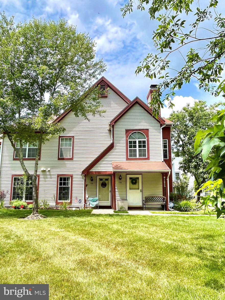 This lovely two-bedroom unit on the second floor of Andover Glen offers picturesque wooded views from every window. Its striking cathedral ceilings and tasteful neutral decor create a welcoming atmosphere. This home features an open floor plan, private entrance, and numerous amenities, including a custom-tiled fireplace with a wood mantle in the living room, a formal dining area with access to a sunny balcony, and an eat-in kitchen with granite countertops, gas cooking, and a tiled backsplash. The master bedroom boasts a large walk-in closet and plush carpeting while the second bedroom features French doors and built-in storage. Other highlights include a full bathroom with a stall shower and tub, a separate laundry room, and ample closet and cabinet space. The newer furnace and A/C ensure comfortable living year-round. Residents can enjoy community amenities such as swimming pools, a clubhouse, tennis courts, and playgrounds. The location is ideal, within walking distance to Robbinsville's Town Center with shopping and restaurants and easy access to major highways and train stations. The top-rated school system is an added bonus.