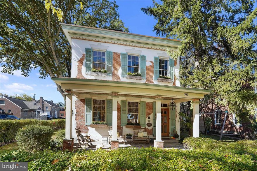 Sitting prominently at the intersection of Union Avenue and Green Street in historic Havre de Grace, Maryland, the Aveilhe-Goldsborough home is as rich in history as it is in character. This is your opportunity to live in a one of a kind home in a prime location. Enjoy popular town restaurants, charming shops, marinas and beautiful views of the Chesapeake Bay. Constructed in 1801 by Frenchman and inventor, Jean Baptist Aveilhe, the home is one of only four structures to have survived the burning of the town by the British in 1813. A wrought iron ring on the exterior wall marks the spot where a cannonball flew into the top corner of the house. The home features French style and design with double louvered shutters over the doorway, scalloped design near the roof, and keystones over each window. Original building materials throughout the home such as handmade brick, 400 year old timber and stunning white pine plank flooring preserves the home’s historical richness. The current owner of sixteen years has completed thoughtful and extensive home renovations including plumbing and electrical updates to meet modern standards; original floors, walls, and staircases were stripped, re-varnished, re-plastered and or repainted; ceilings were replaced and strengthened; a complete replacement of slate roof; chimneys were rebuilt and recapped using Blue Stone; exterior stucco was recovered with high strength stucco; and the front porch was replaced and strengthened in 2020 to its original appearance. From the authentic and rare American chestnut hand railings and staircase, exposed wood beams and brick walls to the six fireplaces and built-ins throughout there are so many intricate details to love in this historic home. Kitchen renovations include new cabinetry, countertops and tile flooring. It’s a space ready and waiting for finishing touches. High level and durable 1800’s craftsmanship keeps the home cool in the summer and warm in the winter. The completely renovated original smokehouse sits in the spacious side yard where there is plenty of room for play and entertaining. Havre de Grace is a beautiful and friendly waterside community with many parks, restaurants, shops, and tons of scheduled annual fairs, festivals, parades and outdoor concerts. Schedule your visit today and let 300 North Union Avenue transport you to an era of stunning architectural styles and outstanding beauty and charm.