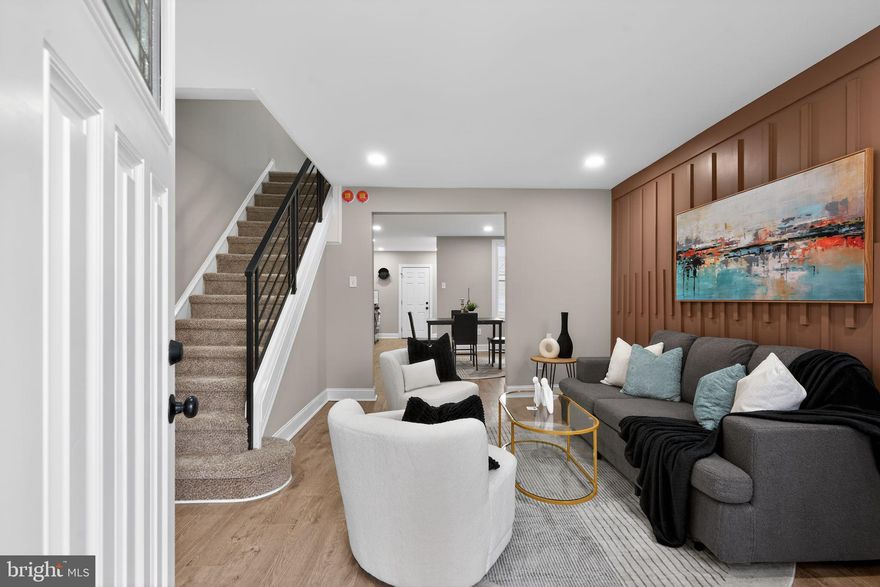 Welcome to this beautifully updated 3-bedroom, 1.5-bath home located in the heart of Northeast Philadelphia. Step inside to find brand-new laminate wood flooring flowing seamlessly throughout the spacious living room, dining room, and kitchen, creating a warm and modern feel.
The fully renovated kitchen features crisp white shaker cabinets, granite countertops, stainless steel appliances, stylish hardware, a ceramic tile backsplash, and a charming farmhouse sink—perfect for both everyday living and entertaining.
Upstairs, you’ll find three generously sized bedrooms, each with brand-new plush carpeting for added comfort. The second floor also includes a newly renovated full bathroom with clean, modern finishes.
The finished basement offers additional living space, complete with a convenient half bathroom and plenty of built-in shelving—ideal for storage, a home office, or a bonus recreation area.
Don’t miss the opportunity to own this move-in-ready home with thoughtful updates throughout—schedule your showing today.