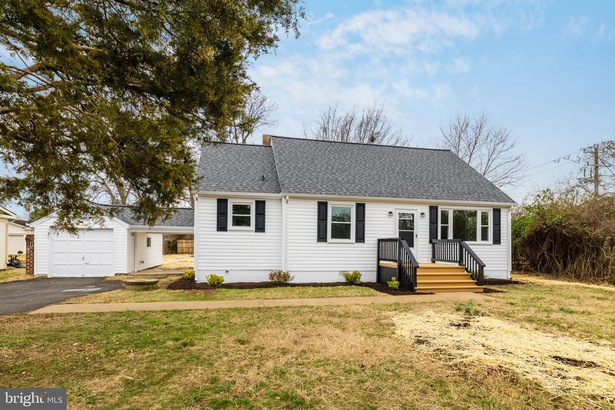 Beautifully renovated single family home on flat .28 acres w/  1 car garage connected to the house by a breezeway! Fully renovated top to bottom, inside and out! Brand new vinyl siding & windows all wrapped so no exposed wood for easy maintenance! Architectural shingle roof & updated Gutters and Downspouts! Brand new high efficiency HVAC system & new hot water tank! New SS appliances and stacked washer and dryer!  Amazing Kitchen with solid wood shaker cabinets, soft close doors, upgrade Quartz countertops and a clean subway tile backsplash w/ large format floor tiles! Large italian tiles in the bathroom with a great oversized vanity! Entire house has refinished hardwood! All new fixtures! This layout is amazing and you will love the upper level which has two bedrooms, tons of extra storage and space for nursery, work from home office, play area, gaming area, gym or more! Fully Renovated with experience!