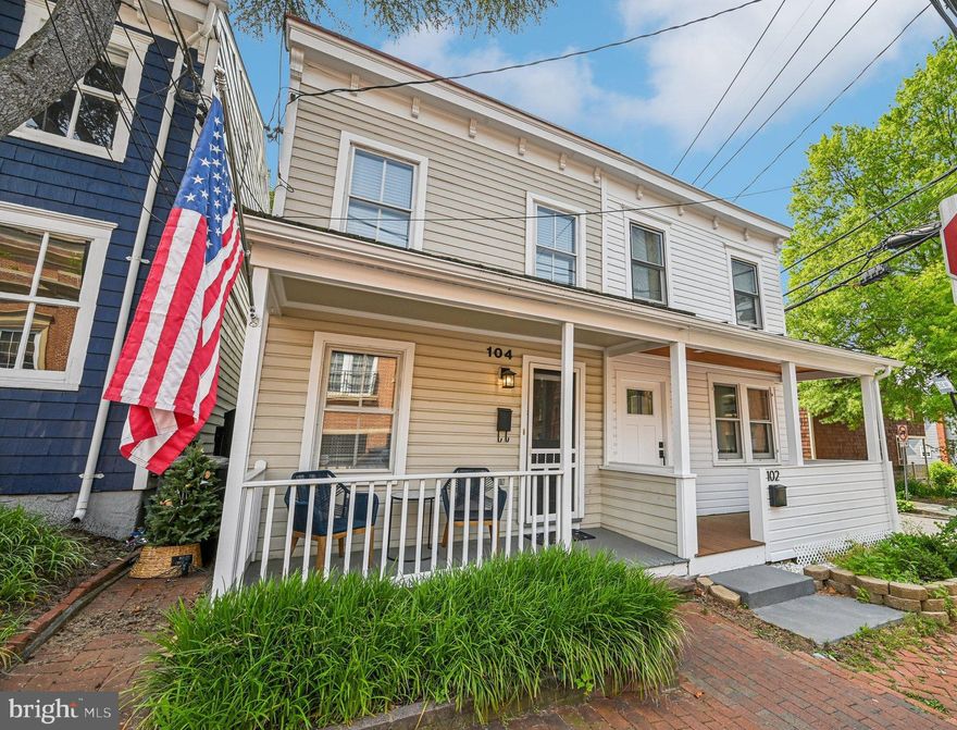 Ideally located in the heart of the Historic Annapolis, this beautifully maintained 2-bedroom, 1.5-bath home is just a short walk from Church Circle and one block from a waterfront park—perfect for launching your paddleboard or catching a water taxi for a quick ride to Eastport. With Spa Creek just steps away and Main Street, West Street restaurants, the City Dock, Naval Academy, and Murray Hill all within walking distance, this is in-town Annapolis living at its best.
Inside, the main level showcases beautiful hardwood floors and a seamless flow from the living room to the dining area and into a fully updated kitchen featuring quartz countertops, stainless steel appliances, and a four-burner gas range. Tucked away in a closet within the kitchen is a discreet laundry area, offering convenience without sacrificing space or style. A recently renovated half bath completes the main level.
Upstairs, you’ll find two spacious bedrooms and a fully updated full bath. The private backyard patio, enclosed by fencing and shaded by a mature magnolia tree, offers a serene space for morning coffee or evening entertaining. There's even enough room to store your kayak or paddleboard, making it easy to enjoy the nearby water access at Acton Cove.
This home has seen numerous recent updates, including  recently updated sewer lines, roof, electrical, and plumbing. The mechanical systems are all relatively new, making this a truly move-in-ready home.
Tucked away on a quiet street, 104 South Street offers some of the most convenient parking in the Historic District. With quick access to Routes 450, 50, and 97, this home offers the perfect blend of historic character, modern updates, and unbeatable location. Furniture is negotiable.