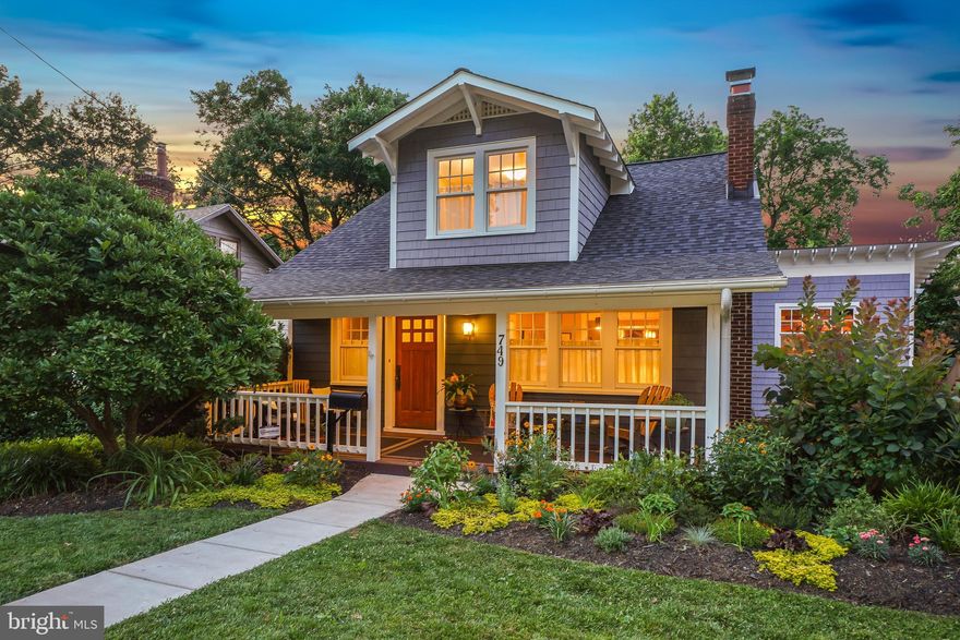 STUNNING, LUXURIOUS, AND IMPECCABLE! Rare opportunity to acquire a beautifully appointed, fully remodeled bungalow with a covered front porch and a large addition, just steps from downtown Silver Spring. Originally built in 1923 and later expanded and renovated, this magazine-worthy home perfectly blends vintage charm with modern living spaces, utilizing exquisite finishes, handsome moldings, elegant lighting, wood floors, glorious windows, five-panel wood doors, and superb architectural details throughout. Every aspect of this residence has been thoughtfully designed and enhanced—it is truly a work of art.
This picture-perfect home features an inviting covered front porch, creating incredible outdoor living space to enjoy morning coffee or chat with neighbors. Enter into the welcoming foyer that flows into the sunlit living room with a fireplace flanked by built-ins and a drum light fixture. Beyond the living room is an elegant dining room with a striking glass cone-shaped chandelier and abundant natural light, opening to the extraordinary chef’s kitchen.
The renovated top-of-the-line kitchen features a high-end stainless steel appliance package, honed soapstone countertops, a center island with sink, Viking six-burner gas cooktop with hood, two GE Monogram wall ovens (one also a microwave), glass pendant lighting, custom handmade Maple cabinetry with soft-close drawers, fluted tile backsplash, extensive prep space, access to the rear deck, and a pass-through to the family room. The kitchen seamlessly extends into the sophisticated family room with Maple paneled walls, built-ins, soaring 14-foot ceilings, outstanding stacked vertical windows, and access to the deck.
Entertain effortlessly in the living room, dining room, kitchen, and family room, all offering exceptional flow for gatherings. The main level also features a primary bedroom suite with a barn door, wall-mounted lighting, deck access, blinds, and a spacious walk-in closet with an organizing system. Thoughtfully designed for enhanced privacy, the primary suite’s layout allows the closet and bathroom to be accessed without re-entering the bedroom, so a partner can sleep undisturbed. The decadent full bathroom includes a marble double vanity with vessel sinks on a gorgeous wood base, a glass-enclosed shower with a rain shower head and detachable wand, and a Toto toilet. Completing the main level are a powder room, a coat closet, and an additional closet under the stairs.
Upstairs, there are three bedrooms and a renovated full bathroom. Each bedroom has wood flooring and overhead lighting. The rear bedroom features built-in closets and display shelving, wall-mounted cabinetry with glass fronts, and beautiful backyard views.
The walk-out lower level has been remodeled with epoxy-finished cement floors, giving it a sleek, modern feel. This level offers a recreation room with a recessed nook, recessed lighting, and French doors opening to the stone patio. Off the recreation room is a versatile bonus room and a second kitchen. Additional features include a full bathroom, a spacious storage and laundry room, and a potting room with a sink and rear entrance to the backyard.
The captivating grounds are meticulously maintained, with colorful plantings, mature trees, front gardens, and a welcoming covered porch. A large stone patio provides additional space for entertaining, while the deck with wood-slat railing offers picturesque views and can be accessed from the family room, kitchen, and primary bedroom suite. Under the deck is a convenient storage area with concrete flooring and wood-slat walls, perfect for storing yard equipment or bikes. The backyard showcases flourishing gardens, including a Crape Myrtle and a fruit-bearing fig tree, along with a newly graveled driveway that offers ample parking.
This location is a 10! Enjoy living in this friendly, established neighborhood with all the conveniences of this highly sought-after area.