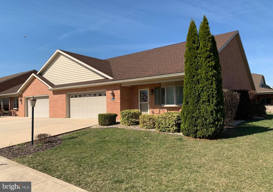 Lovely home which is located on a lot with a prestigious feel to it, across the street (catty corner) from the clubhouse/community center.  Incredible brick end unit with front porch and large screened in sunroom on the rear of the home. This lovely home has wide doorways some with arches, large spacious kitchen w/ granite counter tops, built-in snack bar with stools, portable island and a built-in desk w/ above hutch.  Being an end unit w/ all the extra windows it allows an abundance of natural light in, or if you prefer it to be more shaded, you can close all the interior plantation/cafe shutters.   The large primary suite w/ ceiling fan offers an enormous primary bath with double walk-in shower and a separate shower/bath combination and access to the massive walk-in closet.  2nd bedroom w/ ceiling fan and full bath in the hall as well as the laundry room which leads to the oversize front-loading garage that offers a pulldown attic in the garage which offers 525 sq ft.  This Jewell model was modified from the original plans when it was built.  Home offers build in speaker system throughout with stereo equipment included. Located in the north end in the sought after Emerald Pointe Subdivision which is an age restricted community.  Close to shopping, restaurants, fitness centers, medical facilities, and more.