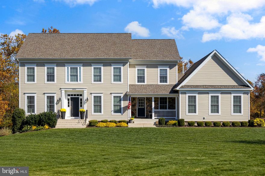 This stunning custom-built home offers privacy, scenic beauty, and convenience. Nestled on a 1.7-acre cul-de-sac lot backing to serene woods, it boasts breathtaking mountain views and starlit country nights—all just minutes from shopping, dining, wineries, breweries, and outdoor adventures. Designed for entertaining and everyday living, the main level features gleaming hardwood floors, formal living and dining rooms, and a light-filled family room with a stone gas fireplace. The kitchen shines with stainless steel appliances, a center island, and a custom backsplash. A private home office, mudroom, and main-level laundry add convenience.
The expansive primary suite is a true retreat, offering a sitting area, two walk-in closets, and a spa-like en-suite bath. Three additional bedrooms provide flexible living, with a Jack & Jill bath and an en-suite. The finished basement includes a guest suite, rec room, bonus room, and exterior access, plus an unfinished space for storage or future expansion. Enjoy morning coffee on the charming front porch or host gatherings on the spacious back deck, surrounded by peaceful wooded views. This exceptional home offers the perfect balance of tranquility and accessibility—don’t miss this rare opportunity!  Follow New Cut Rd/Airmont Rd. to right on Snickersville Tpk. to right on Paxson.  Don't follow GPS.