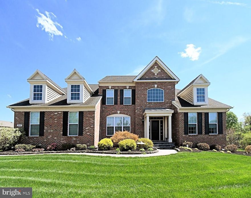 Welcome to this beautifully maintained brick front single with fantastic curb appeal located on a quiet cu de sac surrounded by beautiful open fields! You will love this quiet location and fantastic lot that is just about 3/4 of an acre. 8 year old beauty with lots of space and versatile floor plan that boast lots and lots of upgrades. Enter into the open foyer and  impressive curved stair case. You will love the welcoming and open floor plan.  Spacious living room/study to your right and comfortable dining room to your left. Walk through your butlers pantry and you will fall in love with the large eat in gourmet kitchen. Stainless appliances, granite counter tops, large island with granite.  Lots and lots of counter space. All the upgrades you desire. This kitchen is a real beauty  Off the kitchen we have the French doors that lead to the large deck overlooking the peaceful fenced in back yard. Wonderful space for all your gatherings & plenty of room for your puppy to roam! Off the kitchen we have the large 2 story family room  offering lots of natural sun light with stone wall gas fireplace.  To finish off the main level with have the main bedroom suite with sitting area and beautiful main bathroom with 6 'soaking tub, dual  shower heads and 2 walk in closets.  2nd floor boost 3 bedrooms, 2 full bathrooms & a loft style room with 1 of the full bathrooms. This space could be a 5th bedroom/study/home schooling room/game room etc. Such a great space. Full basement with lots of space for future finishing ,plumbed in for a full bathroom, large walk out steps. The beautiful landscaping out front and out back will pull you in.  Many upgrades including top of the line hard wood floors on the main level, window treatments with remote controls, gas heat, gas hot water, gas cooking, public water & sewer, security system, lawn sprinkler and so much more. I love this home. Wonderful Opportunity!