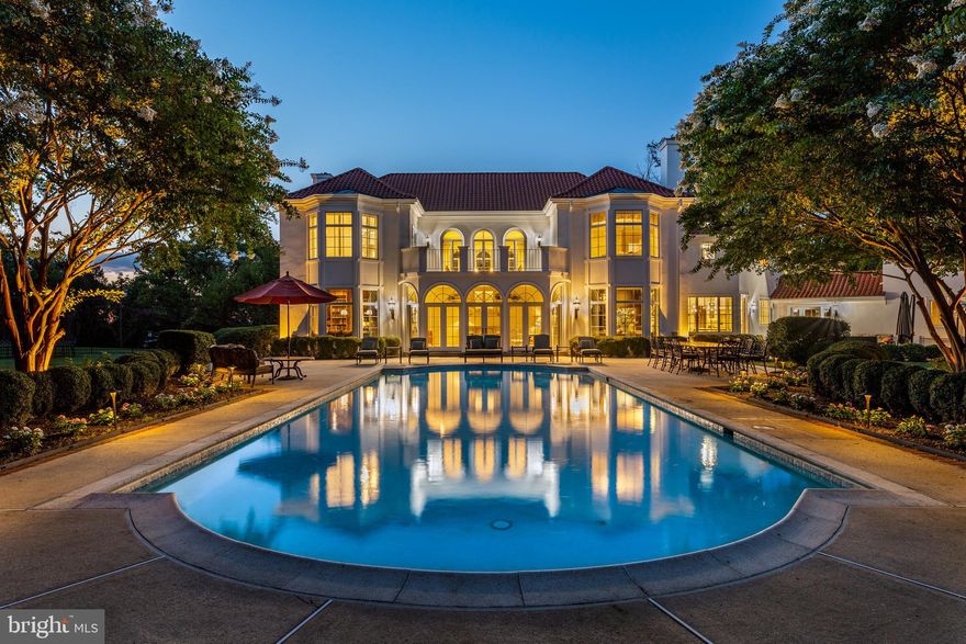 Welcome to 1120 Bryn Tyddyn Drive, a stunning 6+ Bedroom, 5 Full Bath, 2 Half Bath home that perfectly blends Mediterranean style and Beaux-Arts sophistication with modern opulence and traditional comfort. Offering over 9,000 square feet of luxurious living space, this private estate nestled on 2.79 acres of lush grounds with mature landscaping, makes a grand first impression as you enter up the long circular drive w/center fountain. Enter into the 2 story foyer with marble floor, two closets, powder room, and an elegant dual staircase w/custom iron railings & peek through window to the sunroom below. Step down into the formal Living Room featuring a fireplace w/ intricate wood mantle and an abundance of natural light. Step up through the detailed archway into the billiards room with handsome wood paneled walls and built-in bookshelves. Across the foyer is the formal dining room with floor to ceiling windows, papered ceiling, and baroque crown molding, creating a dramatic and elegant space to host dinner parties. A comfortable family room with plenty of space to gather, offers a striking marble fireplace, french doors leading to the sunroom, and a large bay window with views of the back yard. The gourmet eat-in Kitchen with access to a stone patio w/built-in BBQ, boasts marble countertops & backsplash, butler’s pantry, and top of the line appliances including an 8-burner double oven Viking range and a paneled sub zero refrigerator. Head up the main staircase to find the primary suite with its own private terrace, double walk-in closets, and full bath ensuite with stall shower, soaking tub, and an extensive double vanity. Across the landing, there are currently 4 additional bedrooms with ample closet space and 2 full baths (1 ensuite and 1 w/ bedroom & hall access). An incredible media room that could easily be used as a spacious 6th bedroom completes the second level. The expansive addition includes a powder room, wet bar w/ wine storage, built-in desk, drop zone w/ storage, and a 2nd-story office w/ sitting area, wet bar, Juliette balcony, gas fireplace, & full bath. The finished basement provides an open sitting area, full bath w/ stall shower, as well as an additional private room that could be used as a 7th bedroom. Head out back to your own private oasis featuring a gorgeous in-ground pool, patio, firepit, and plenty of space to relax and entertain. Finally, a second driveway leads to the original 3 bay garage with an electric car charger, extra refrigerator, and double oven as well as the 4th garage with storage/workshop space. This meticulously cared for home with a lifetime roof has had considerable updates including 100 % new exterior w/ 15 yr warranty, all new Pella windows & doors, 5 zone HVAC, new gutters, irrigation system, and backup generator. Located in the award-winning Lower Merion school district and close to the Philadelphia Country Club, you’ll want to come experience everything this gorgeous home has to offer.