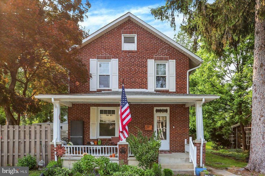 Welcome to this delightful two story traditional home, offering, 1,386 sq ft of comfortable living space. This home is perfect for families or first-time homeowners seeking a cozy and inviting atmosphere. The home’s  exterior features a timeless façade with a gabled roof, symmetrical windows, and a covered front porch ideal for relaxing with a morning coffee. Traditional brick complements the home's classic charm, while modest landscaping adds curb appeal without overwhelming maintenance. Upon entering, you're greeted by a cozy living room with ample natural light, perfect for entertaining or quiet evenings. Adjacent is a formal dining room that flows into a family room with a cozy warm fireplace.  The compact yet efficient kitchen leads to a small mudroom and laundry nook tucked near the back entrance for added convenience. Upstairs, you'll find a nicely updated full bathroom and three comfortably sized bedrooms, each with closet space and windows that bring in soft, natural light. The layout is simple and efficient, offering privacy and quiet away from the main living areas. Additional features include a full basement for storage and a fenced in backyard perfect for fur babies or the kids to play.