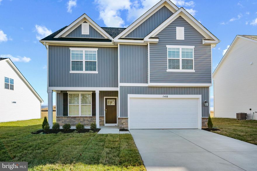 JUNE DELIVERY! Come see this 4 bedroom, 2.5 baths, with a generous 2 car garage, Fully equipped gourmet kitchen with stainless steel appliances, 25 cu ft side by side refrigerator with in door water/ice, multi cycle dishwasher, disposal, range and microwave with Aristokraft kitchen cabinetry, LED work area kitchen lighting and quartz countertops. Large island with sink. America's "Smart Home Technology" featuring Quisys IQ HD touchscreen with camera, Wi-Fi video doorbell, Echo Dot speaker with Alexa, Z-Wave programmable thermostat, smart light switch available and Keyless Entry front door lock with deadbolt, flat screen prewires with cat-6 outlets in primary bedroom and living area, and finally a Wi-Fi enabled garage door opener. LVP flooring on main level, two panel interior doors with brushed nickel hardware, wall to wall carpeting in bedrooms, ceiling fan pre-wires. Contact us today for your tour!!