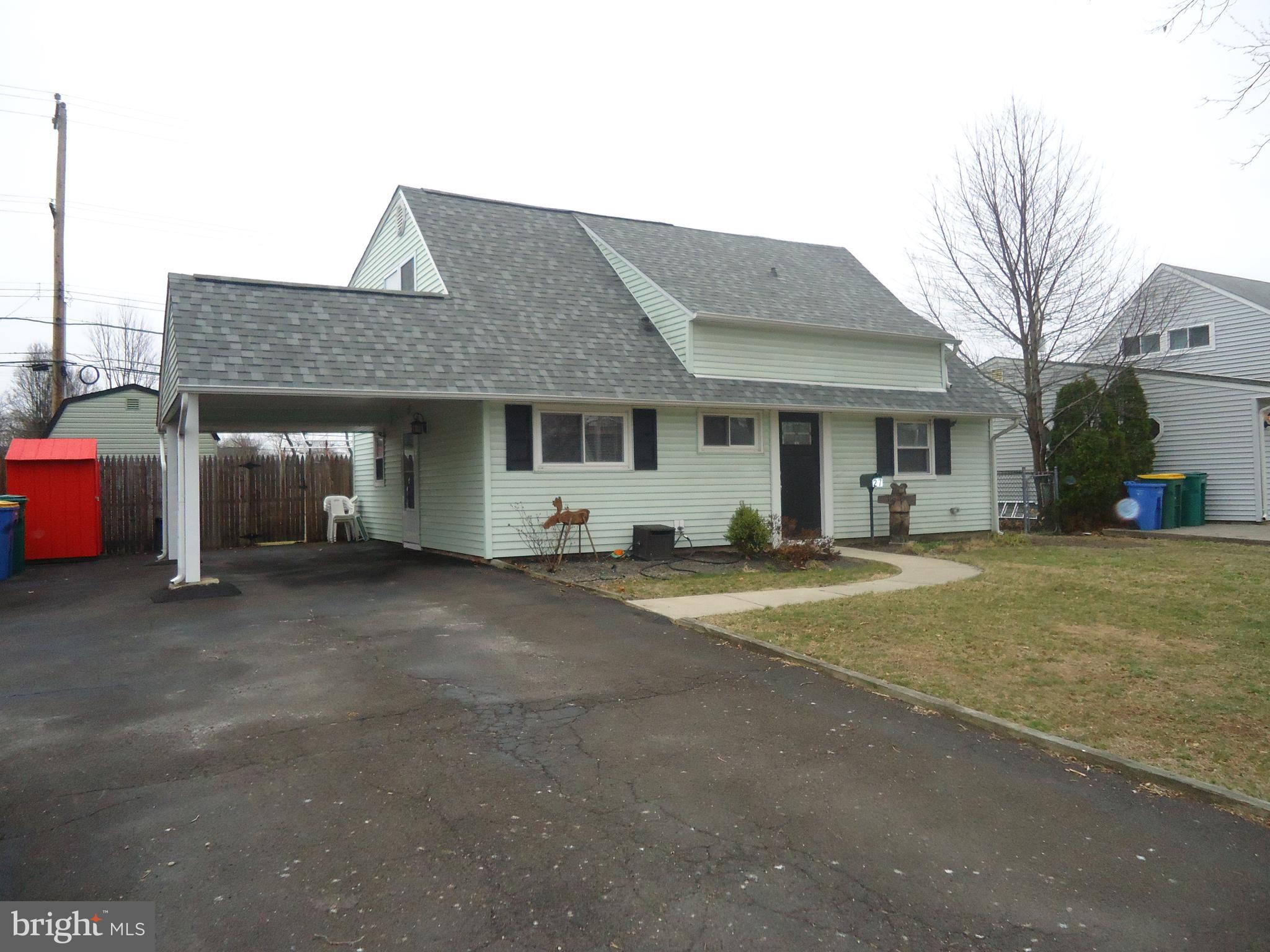 Welcome home to this beautifully updated 4-bedroom, 2-bath Expanded Cape Cod, offering the perfect blend of modern upgrades and classic charm! From the moment you arrive, you'll love the curb appeal, enhanced by newer vinyl siding and recently replaced windows, doors, and a new roof in 2020.
Step inside to find crown molding throughout the first floor, adding a touch of elegance to the inviting living spaces. The remodeled first-floor bath features stylish ceramic tile, while the spacious formal dining room boasts laminate flooring and sliding glass doors that open to a lovely rear patio—perfect for entertaining! The gorgeous kitchen is a chef’s dream, complete with granite countertops, newer appliances, and sleek newer cabinets.
Upstairs, you'll find three generously sized bedrooms, a beautifully updated bath with a stand-up shower, and the convenience of a second-floor laundry room. Outside, enjoy the oversized yard, ideal for gatherings, gardening, or relaxing, plus a handy storage shed for all your outdoor essentials. With a new HVAC system installed in 2021, this home is move-in ready and waiting for you!
Don't miss your chance to own this stunning home—schedule your tour today!