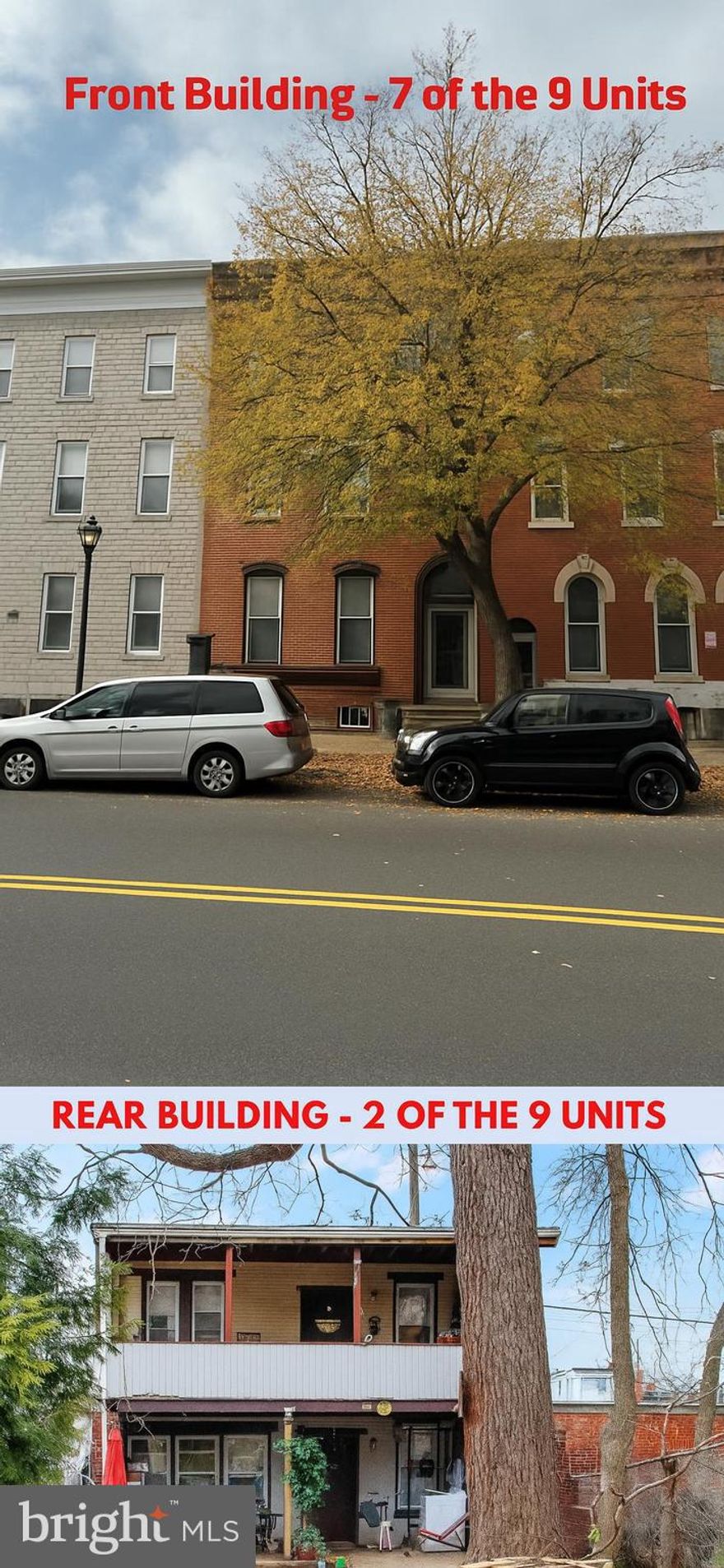 Excellent investment opportunity in the heart of Reading! This parcel consists of two buildings totaling nine (9) residential units — a front building with seven units and a rear building with two units.

Each building is equipped with efficient gas heating, keeping utility costs manageable and appealing to tenants. The property offers a mix of at least four (4) two-bedroom units and the remaining units are large one-bedroom units, each featuring a separate bedroom, living room, and eat-in kitchen (Buyer to verify).

With room to raise rents and the potential to split heating, this property presents a fantastic value-add opportunity for any investor. The buildings have historically maintained a high occupancy rate, supported by their location on a high-traffic street that ensures consistent rental demand.

Whether you’re looking to expand your portfolio or start building one, this property has plenty of upside, income growth potential, and long-term stability.

Bring an offer! Motivated seller—room to negotiate with a fair and reasonable offer.