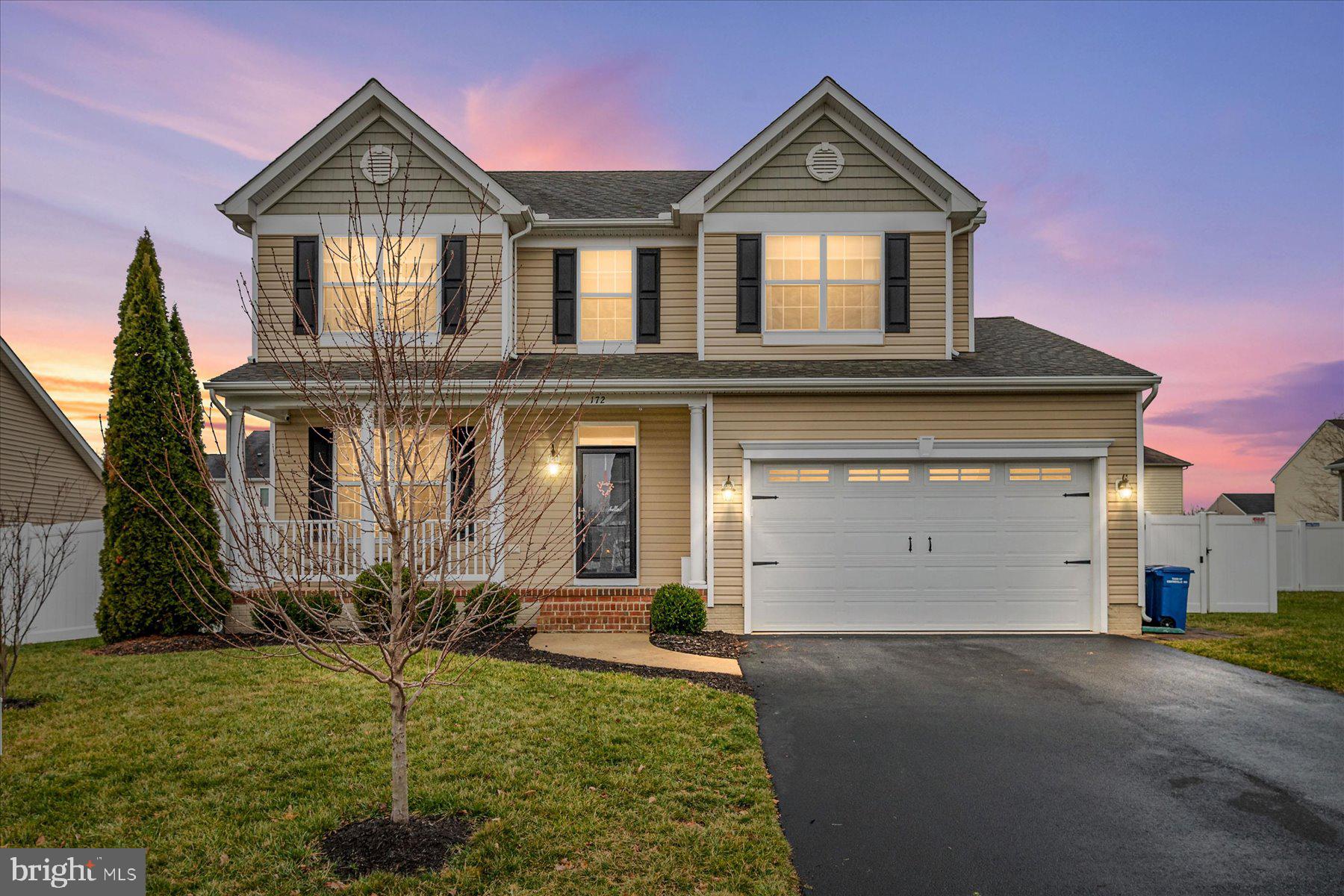 Welcome to 172 Meadowbrook Way in the sought after North Brook community. Houses like this do NOT come on the market often! This gorgeous colonial is boasting over 2900 sq ft of true finished living space. As you walk up to this home you will notice the relaxing, large front porch and mature landscaping. Once you enter the home you are hit with a breath of fresh air! Gorgeous LVP floors throughout the main level, wide open floor plan, sitting room, family room, gorgeous paint color, and a stunning kitchen. The sitting room and family room make a great combination giving the space many possibilities. The family room offers large windows bringing in a ton of natural light and is wide open to the kitchen. The kitchen is GORGEOUS. Granite countertops, white cabinets, stainless steel appliances, LVP floors, and it overlooks the gorgeous backyard. Finishing off the main level is a half bath and mudroom that leads to the attached 2 car garage. Moving upstairs you have 4 large bedrooms and 2 full bathrooms. The secondary bedrooms all offer ample space, have huge closets, and gorgeous natural light coming in. The hallway bathroom boasts a shower/tub combo and tile floors. The primary suite is perfection. Large, light, and airy, this space just makes you feel at home. The primary bathroom boasts a double vanity, stand up shower, soaking tub and natural light. The walk in closet is the perfect size and space! Moving all the way downstairs you have a fully finished basement WITH a full bathroom AND a storage room! That's right. This basement offers a TON of space and possibilities. LVP floors, wide open, and a brand new FULL bathroom. The bonus, a HUGE storage room perfect for all those decorations!!! Finishing off the basement is the walk up to the backyard. Moving outside you have a deck with brand new boards, fully fenced in yard, and plenty of space to relax and play!!! This home is one of a kind! You do not have to lift a finger. All you have to do is move right in!!! The community offers a playground, soccer field, pavilion, ponds, walking path, and woods to explore! Come see ALL that this home has to offer!!!