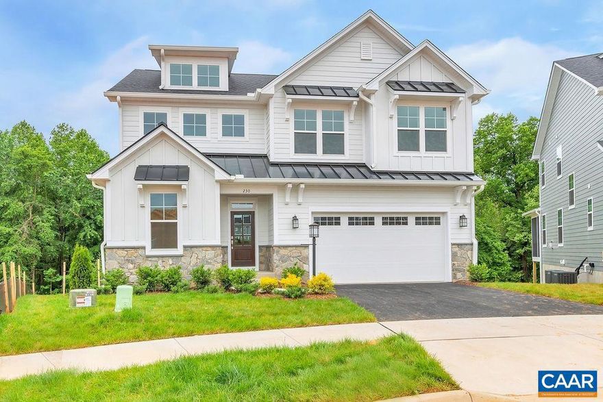 The Aspen on a finished walkout basement foundation is now available is to customize for November 2024 delivery! This earth-friendly home has a generously sized kitchen with a walk-in pantry and mudroom from the attached 2 car garage for added convenience. Function meets design on the second level with a huge walk-in closet off the primary bedroom, oversized shower, 3 additional bedrooms, a shared bath, a sizable laundry room and loft area. Greenwood Homes offers an extensive array of included features such as 2x6 exterior walls, real stone exteriors, oak stairs, solid core doors, wood shelving, tankless water heater, 95% efficient Trane HVAC and so much more.   Belvedere offers an array of amenities, including access to parks, close proximity to the Rivanna trailhead, the nearby SOCA Fieldhouse, a dedicated dog park for pet owners, and enchanting playground areas.  Photos are similar-to. Pricing varies by elevation. Lot premiums may apply. Estimated completion: Summer 2024.,Granite Counter,Maple Cabinets,Painted Cabinets,White Cabinets,Wood Cabinets,Fireplace in Family Room