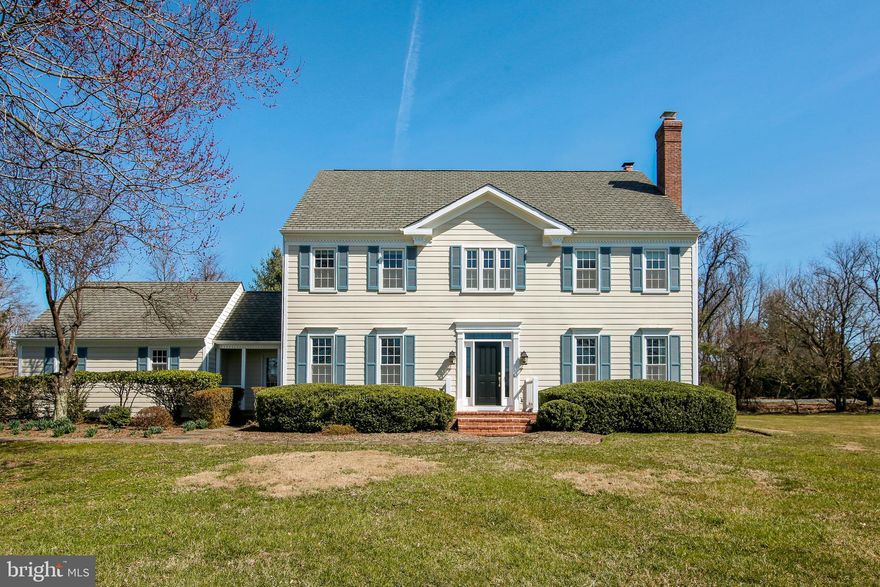 This well maintained colonial sits back on a statley two acre lot.  Spacious foyer opens up to formal dining room to the left, and sitting room with wood burning fireplace to the right.  Beautiful hardwood floors throughout first level.  Large kitchen with granite countertops and charming breakfast nook.  Bright family room with wood burning fireplace off of the kitchen.  Upper level master bedroom with barthoom en suite.