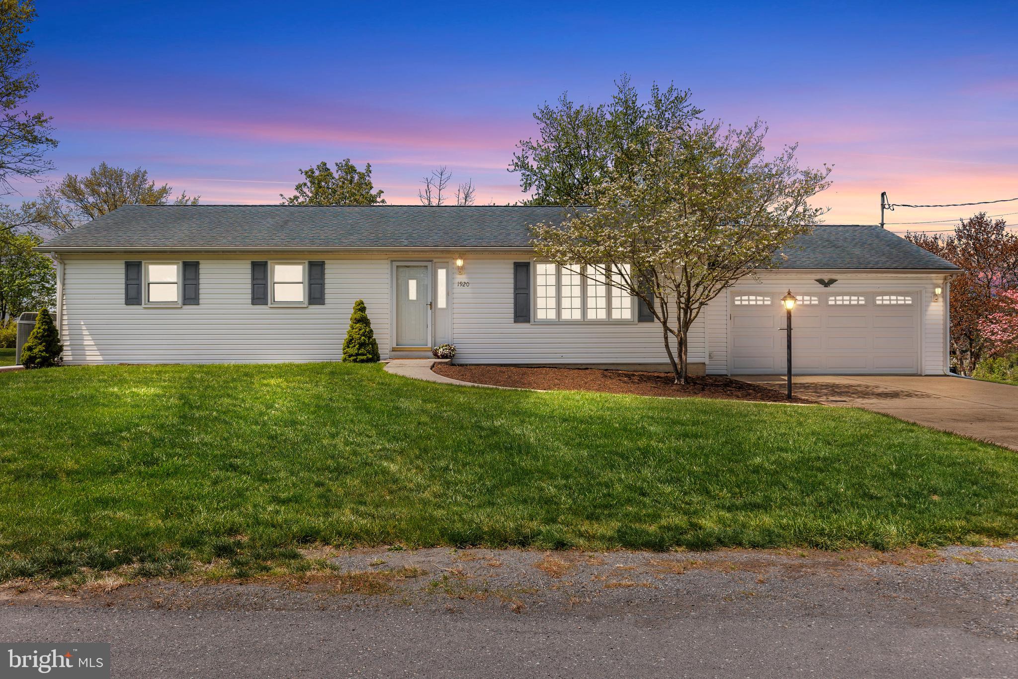 Welcome home to 1920 Sterretts Gap Avenue! This well-cared-for ranch-style home offers 3 bedrooms, 1 full bathroom, and 1 half bathroom. You’ll love the bright and inviting sunroom, filled with natural light and heated by a propane gas stove, perfect for year-round use. The home offers multiple heating options, including an electric heat pump and a pellet stove located in the spacious unfinished basement. The attached two-car garage and 11'x17' storage shed provide ample space for vehicles, tools, lawn equipment, and more. Step outside to enjoy the .34 acre lot and expansive stamped concrete patio. Additional highlights include public water and sewer, central A/C, a newer roof (2011), and an updated electric heat pump and A/C unit (2013). All kitchen appliances including the washer and dryer convey. Located on the north end of Carlisle, this home is close to local shopping and offers easy access to the PA Turnpike, Carlisle Fairgrounds, Carlisle Barracks, and I-81. Don’t miss your chance to make this home yours—schedule your private tour today!