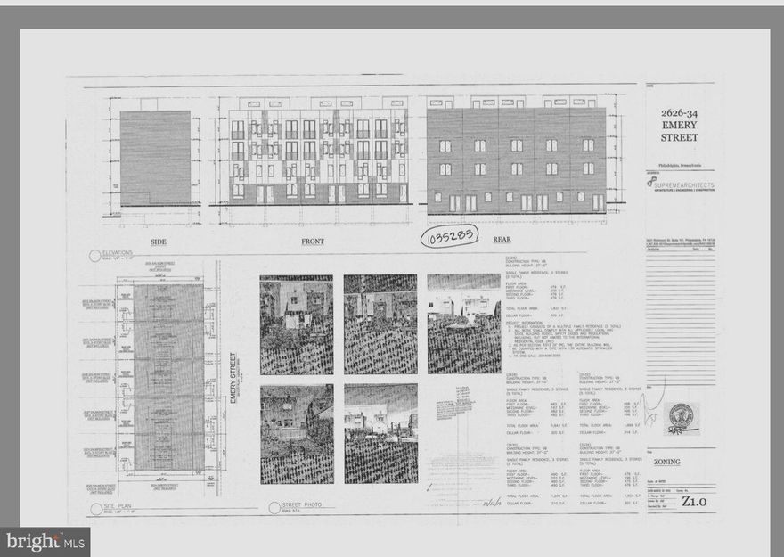 (6) 600 SF lots, 3,600sf total approved for (5) new 2,200sf houses + (1) existing house.