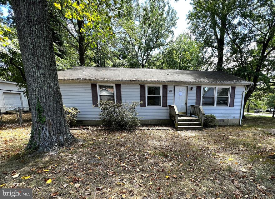 Welcome to Chesapeake Ranch Estates! This charming one-level home, located on a spacious corner lot, offers a comfortable and convenient living experience. With 3 bedrooms and 2 full baths, including a private bath in the primary bedroom, this home is perfect for those looking for a cozy retreat.  As you enter the home, you'll be greeted by the living room featuring a pellet stove, creating a cozy ambiance during colder months. The ceiling fan provides a refreshing breeze during the summer, ensuring year-round comfort.  The well-equipped kitchen, complete with a laundry center for added convenience, provides an access door to the side yard which makes it easy to step outside and enjoy the outdoors. The kitchen seamlessly flows into the dining room, creating an open and spacious atmosphere. The dining room also boasts a sliding glass door, providing easy access to the fenced rear yard.  Speaking of the rear yard, you'll be delighted to find a shed that can be used as a workshop, as well as for storing your lawn equipment. 
This property is attractively priced to sell, offering an excellent opportunity for homeowners or investors alike. With some repairs and touch-ups, you can restore this home to its former glory and make it shine again. Don't miss out on the chance to create your own oasis in Chesapeake Ranch Estates!  Schedule a showing today and envision the potential that awaits within this lovely one-level home.