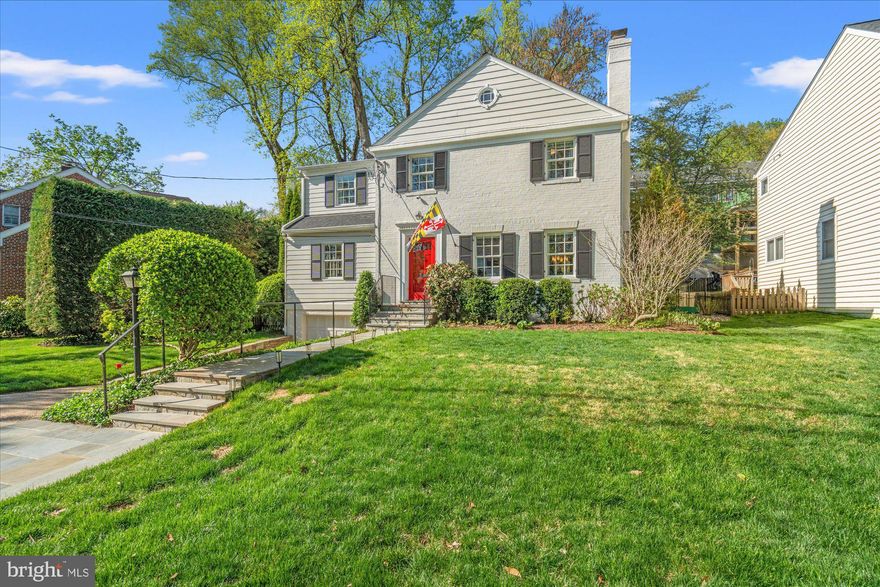 Welcome to 5104 Nahant Street, a beautifully updated and meticulously maintained Colonial set on a picturesque, tree-lined street in the highly sought-after Sumner neighborhood. Blending timeless architecture with thoughtful modern updates, this home offers a warm and inviting atmosphere with well-proportioned spaces, abundant natural light, and a seamless flow designed for both comfortable everyday living and effortless entertaining. The home features four bedrooms on the upper level and three full baths, including a spacious primary suite with a renovated bath, large walk-in closet, and convenient upper-level laundry. The main level is designed for both everyday living and entertaining, with a gracious living room anchored by a gas fireplace, a generous private office, a bright, open family room that flows seamlessly into the stunning kitchen and eat-in dining area, along with a formal dining room to complete the wonderful flow of the first floor.  The lower level provides flexible space ideal for a recreation room, home gym, or game room, while an attached tandem garage offers parking for two cars along with a large overflow storage area. Outside, enjoy a flat, beautifully landscaped yard complete with a large deck for dining and relaxing, as well as a versatile sport court perfect for a variety of recreational activities. Ideally located just moments from Sangamore and Westbard shopping centers, with easy access to downtown Bethesda,  Washington, DC, I-495, I-270, and both National and Dulles airports, and situated within the highly sought-after Whitman, Pyle, and Wood Acres school cluster. Schedule your showing today!