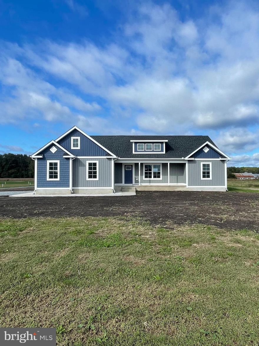 Sitting on over one acre of land, this newly built single family home is ready to move into. Built in 2025, this inviting home comes with a two-car garage, three bedrooms and 2 baths. Vinyl flooring covers the hallways, spacious kitchen, and living area. A beautiful marble island paired with white cabinets and stainless steel appliances give the kitchen a modern look. Both bedrooms are carpeted; a master bedroom and bathroom, walk-in shower and closet. Another full bath is located between the other two bedrooms, that also have their own closets. In the laundry room you’ll see a stainless steel sink, and located right inside of that room is your linen closet. Additions to the house and outbuildings are possible with this plot of land.