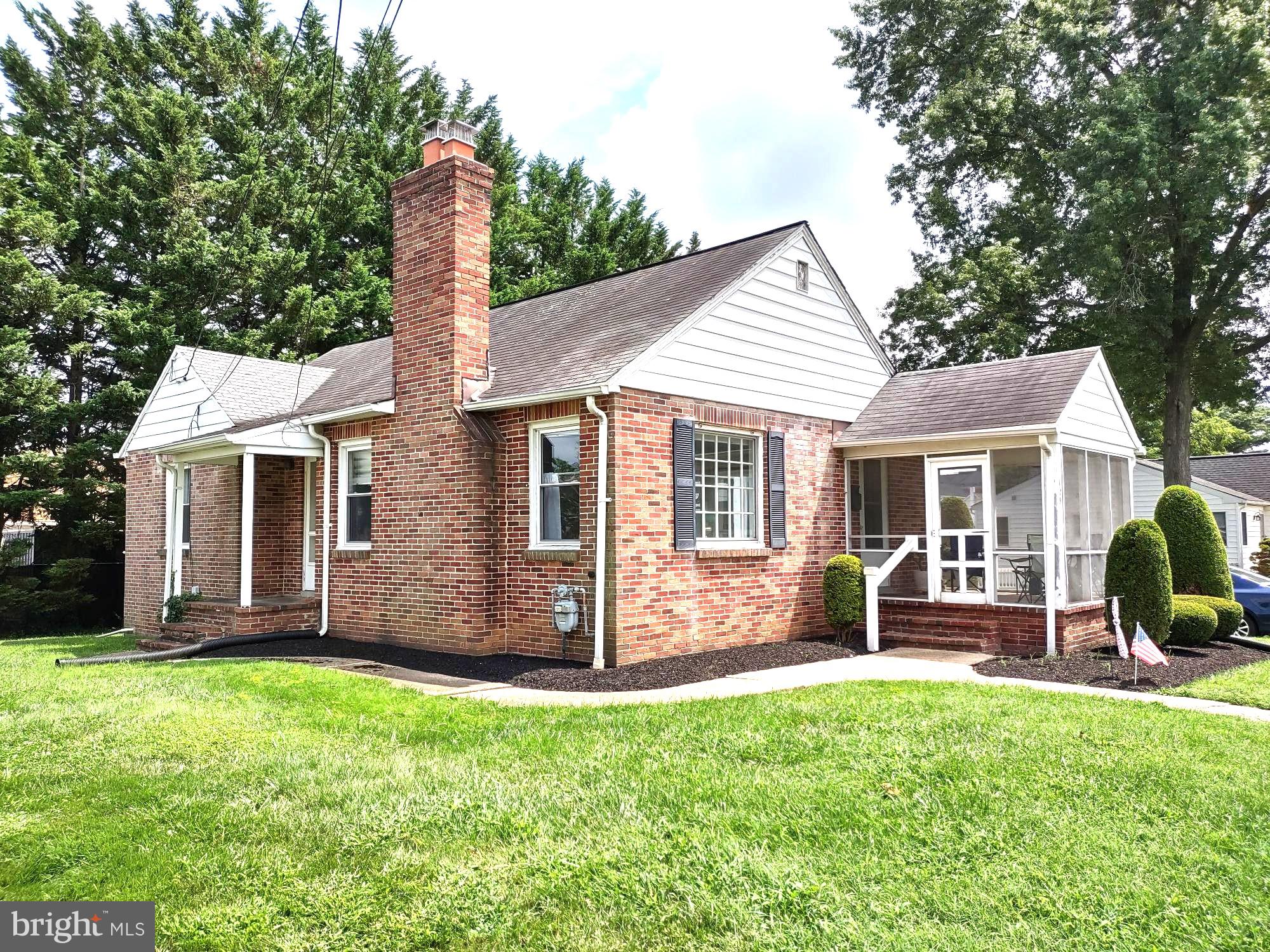 Brick rancher in the Town of Bel Air. Hardwood floors * granite kitchen counters * brick fireplace with wood stove insert. Front screened porch and 2 covered side porches. Full, unimproved basement with double concrete laundry tub, natural gas furnace circa 2023, and door to walk-up to rear yard. Detached oversized 1-car garage with shelving included. Flower beds with fresh mulch. Within walking distance to the wonderful shops and restaurants on Main Street and Bond Street in the Heart of Bel Air. See MLS documents for detailed brochure and Seller disclosures.