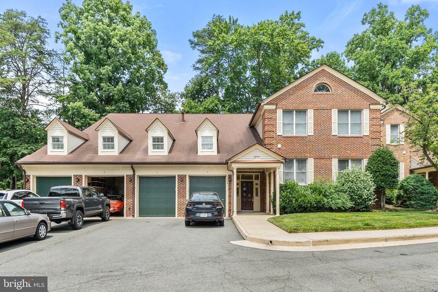 Inside the Beltway! A rare large "top floor" Garage Condo. Located in Glen Hollow, a small, cul-de-sac community, one of the area's best-kept secrets. This home has 2 Bedrooms, 2 Full Baths plus a Den. The unit was updated in 2022 with new paint, carpet, and stainless steel appliances. Large Living Room and separate Dining Area with wet bar, sliding glass doors opening to a private sunny deck with wooded views. The Kitchen offers gas cooking & SS appliances, lots of counter space, and cabinets, it opens into the breakfast area with access to the deck. Open floor plan with generously sized rooms, and light-filled interior. The primary bedroom offers a walk-in closet and a full bathroom with a separate/dressing vanity area. The second bedroom has a large window and access to the hall bath. The Den (10'8" x 8'6") has a large window, and access to the hall and the living rm through "pocket doors". This room can work well as an office/den or nursery. The private access garage features plenty of storage space, attic access, and a skylight. The long private driveway will fit 2 additional vehicles. This 4-unit building offers a secured lobby, a private locked garage, and provides direct indoor access from the garage to the unit. Close to public transportation, grocery stores, restaurants as well as daycare and schools.  Easy access to I-495/I-395/I-66 hot lanes and minutes to the Mosaic District & Dunn Loring Metro. Sorry, No Pets and No Smoking. No more than two incomes to qualify. Please see the floor plan in the photos for the layout and room sizes.
