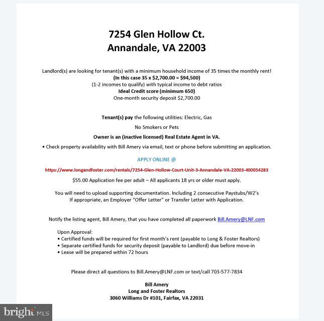 GLEN HOLLOW - Residential Lease