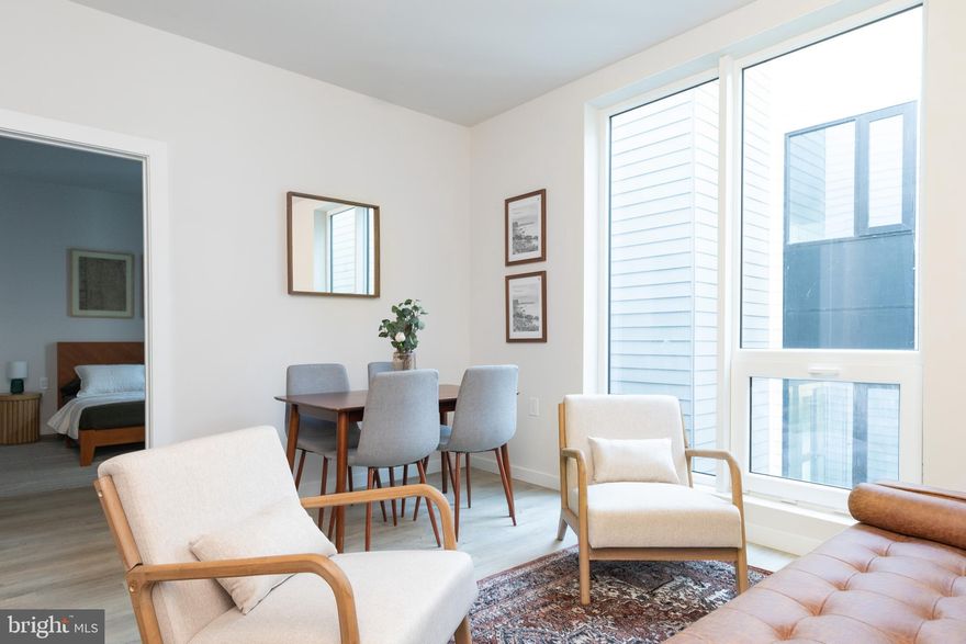 Introducing The Rope House! Now offering 3 months free on a 15+ month lease (list price reflects net rent with leasing special / base rent is $1800/month).  Discover the epitome of modern living in this stunning brand-new construction building, perfectly located in vibrant Fishtown across from Penn Treaty Park. Situated on the 4rd floor, this sleek and sophisticated 1 bedroom/1 bathroom unit boasts floor-to-ceiling windows that  flood the space with natural light. Step into a thoughtfully designed galley kitchen that showcases high-end finishes, including quartz stone countertops and soft-close, flush-mounted modern cabinetry. Equipped with brand-new stainless-steel appliances—a range, refrigerator, microwave, dishwasher, and garbage disposal—this kitchen is as functional as it is stylish, offering plenty of storage and workspace for all your culinary needs. Across from the kitchen is a spacious closet with additional pantry shelving, extra storage, and convenient laundry area.
The open living area leads to a sizable bedroom with ample closet space, and adjacent bathroom, creating a perfect balance of comfort and functionality. The luxurious full bathroom comes equipped with a standing shower, sleek vanity, and modern finishes. 
Living at the Rope House means more than just having a beautiful apartment—it’s a lifestyle. This building offers incredible community features, including:
* State-of-the-Art Fitness Center: Equipped with Peloton bikes, Pilates reformers, treadmills, rowers, cross-training machines, and dumbbells up to 100 lbs.
* Pet-Friendly Perks: Pamper your furry friend with a complimentary Dog Spa, featuring wash tubs and treats, as well as a convenient Pet Rest Stop for late-night walks.
* Social Spaces: Enjoy the stylish lobby with a fireplace lounge, complimentary coffee station, co-working areas, multiple outdoor spaces, and even a speakeasy.
* On-Site Convenience: Access Amazon lockers and a marketplace store right in the building. 

Nestled in the heart of Fishtown, this apartment offers unmatched convenience to some of the city’s best dining, shopping, and nightlife. You’ll be just steps away from local favorites like Front Street Café, Garage, Frankford Hall, Middle Child Clubhouse, Milkcrate Café, and more.
This home combines high-end design, stunning views, and unbeatable amenities, making it a standout in the Fishtown rental market. Schedule your tour today and experience a new standard of urban living!