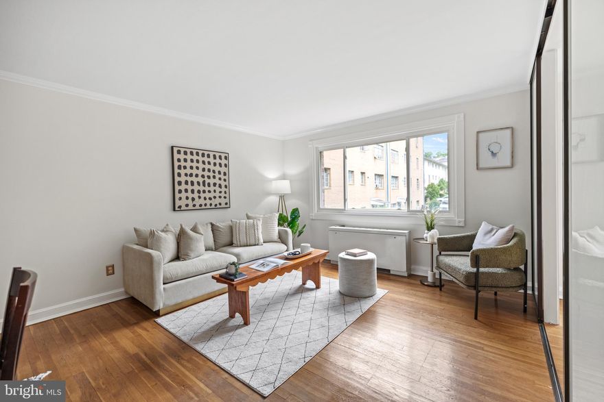 Incredibly cute and light filled 1 BR / 1 BA PLUS dedicated office space! The Sherwood Condominiums is well located  mid-century building featuring elevators, a gym, and a common laundry room just blocks to shops, restaurants, schools, parks, TPSS COOP and the new Takoma Park Library! This unit has been thoughtfully updated and boasts an updated kitchen, bathroom and new paint throughout. The spacious living room features a huge picture window, which lets in an abundance of natural light! Just off the kitchen is a separate dining room with windows on 2 sides! The dining room flows into the kitchen, perfectly appointed for the home chef and boasts new appliances, new kitchen faucet, new garbage disposal, and new flooring. The spacious bedroom features a walk-in closet, and the 4-piece bathroom features a new vanity, new faucet and new lights. Finishing off this lovely unit is a large closet. Condo fee includes water, sewer and HVAC. EXCELLENT LOCATION! Nestled between Opal A. Daniels Neighborhood Park and Takoma-Piney Branch Park, and minutes to downtown Takoma, with great eateries (Cielo-Rojo, Takoma Bev co, Spring Mill, Olive Lounge Grill, and Roscoe's Pizzeria, to name a few) and boutique shopping. Just a bit further to downtown Silver Spring! EZ TRANSPORTATION Bus stop is just around the corner and Silver Spring Metro is just a few minutes away!