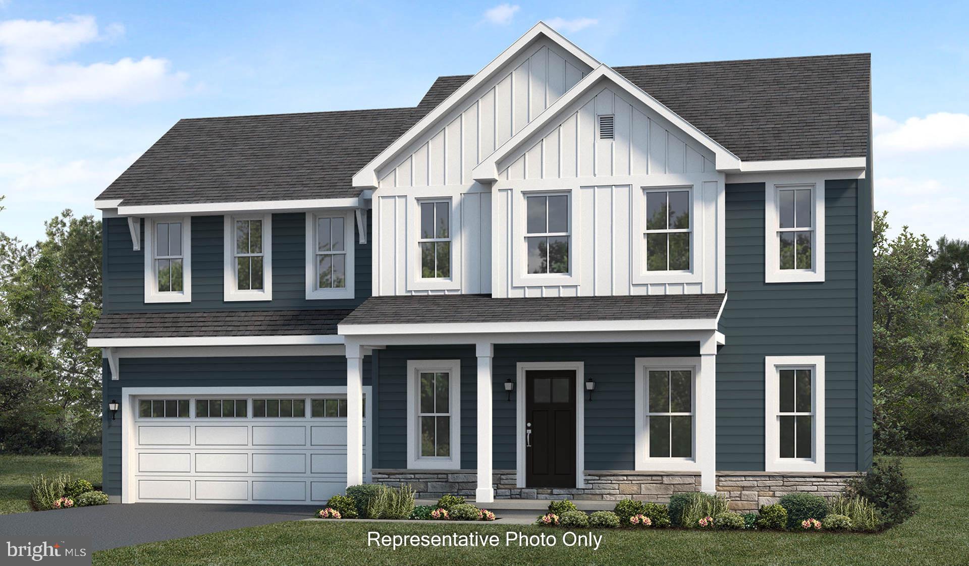 TO BE BUILT 2-story home with 4 bedrooms and a spacious owner's suite with a private bath, double bowl vanity, and oversized closet. The 2-car garage includes a separate mudroom entry with optional built-in lockers. On the first floor, the great room is the perfect place to gather as a family, with an optional gas fireplace, and open views of the kitchen and dining room. The kitchen includes a breakfast bar for convenient eat-in seating, and the adjoining dining room provides sliding glass door access to the back yard patio. The flex space room can serve a variety of purposes, such as a study or a formal living room. Convenient 2nd floor laundry area.*This listing is a representation of what can be built in this community.* *Price includes base lot cost and base home price only.*