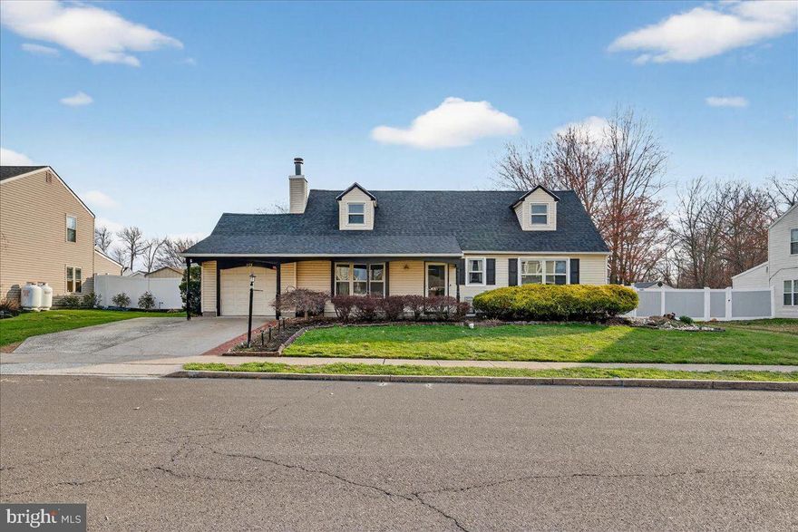 Welcome to this beautifully maintained home offering both charm and functionality inside and out! A double-wide driveway and one-car garage provide ample parking, while the inviting front porch and elegant beveled glass front door with full-view storm door create a warm first impression. Step inside to a bright living room featuring laminate flooring, triple box window, and a decorative (non-functioning) fireplace accented by recessed lighting. The kitchen is the heart of the home with its lighted tray ceiling, ceiling fan, and updated ceramic tile backsplash and countertops, perfect for both everyday living and entertaining. The laundry room features included front loading washer and dryer and is conveniently located off the kitchen. It also serves as home to the heat pump (2017) and the 50 gallon hot water heater (2022). The dining room, complete with chair rail molding, flows seamlessly through a pass-through into the spacious family room. Here you’ll find a beamed ceiling, recessed lighting, ceiling fan, and a charming decorative wood stove. Sliding glass doors lead to a large sunroom with six sets of sliding glass doors, overlooking the in-gound pool with new custom safety cover, patio area, pool shed with electric, and an additional newer large storage shed, ideal for summer gatherings and relaxation. The main level also features the main bedroom with a ceiling fan, double closets with organizers and mirrored doors, and shared access to a fully remodeled bath boasting fully tiled walls, barn-style shower doors, and a comfort-height vanity with marble top. A second bedroom on this floor is currently used as a home office. Upstairs, you’ll find a versatile loft area perfect for a study or workspace, along with two additional bedrooms, one featuring a walk-in closet plus a brand new full bath with a fully tiled tub/shower, vanity, medicine cabinet, and vented skylight. Two deep linen closets provide excellent storage. Additional highlights include replacement windows, roof is approximately 5 years old, faux wood blinds, and six-panel doors throughout.   While the sellers are not aware of any issues, the living room fireplace is being sold as decorative and non-functioning.  The glass on the wood stove is cracked but the sellers do not know of any other issues with it. However, they are selling it as decorative and non-functioning. This large home offers a wonderful blend of comfort, space, and outdoor enjoyment—ready for you to move right in!