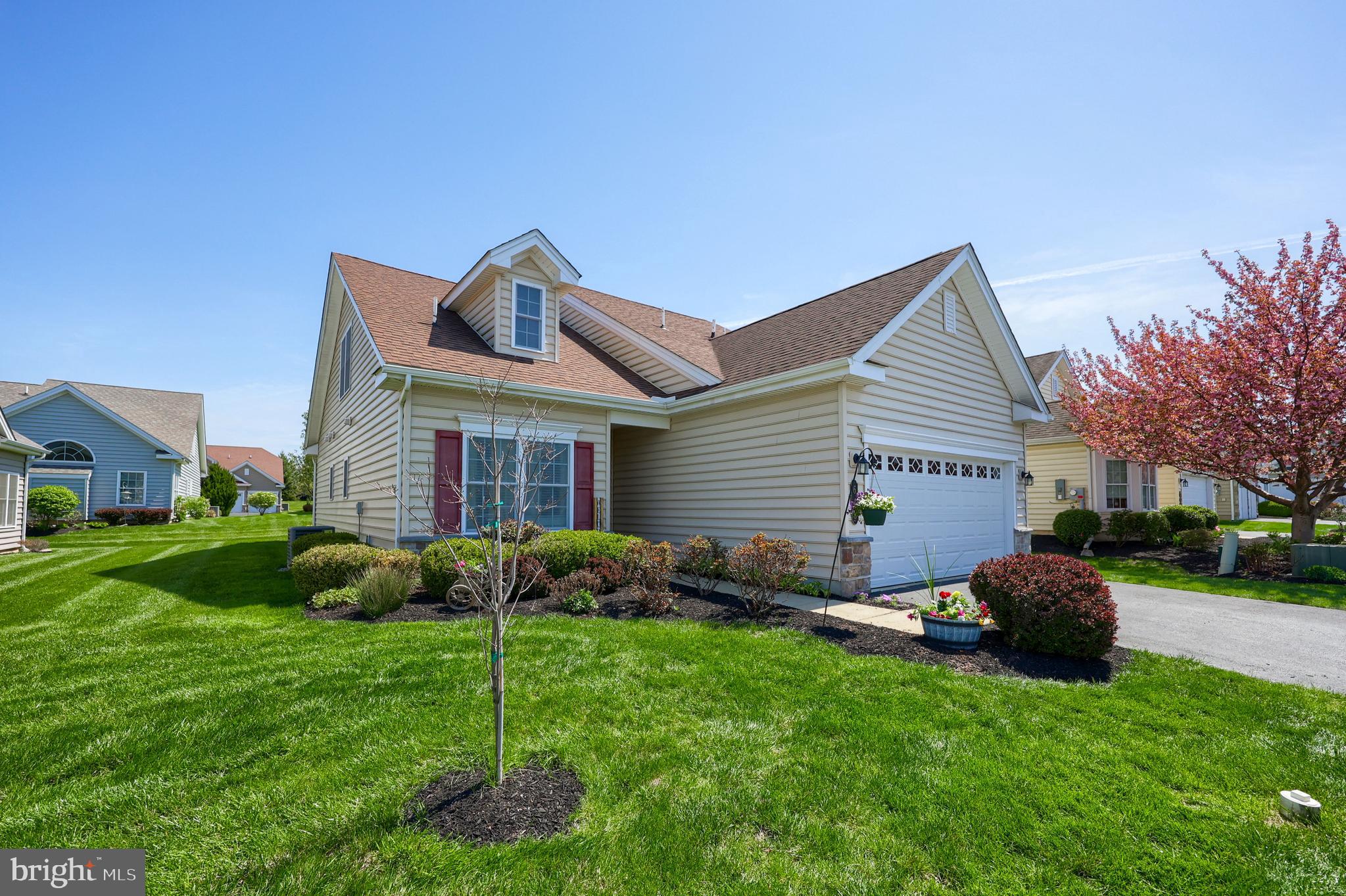 Here's your chance to purchase in the Four Seasons at Elm Tree a premier 55+ community in Mt Joy. Enjoy all the amenities this community has to offer from the Club House with tons of activities to keep you busy with swimming in the nice size pool in the summer time, you will never be bored. Which leads us to the open floor plan home with primary bedroom, primary bath and half bath, office ( which could be a 3rd bedroom) to the wonderful kitchen with granite island, tons of cabinetry, SS appliances, tile backsplash and Pantry. Rounding out the first floor is a dining area, large living room w vaulted ceilings and sunroom w gas fireplace and vaulted ceilings. Upstairs consists of a large loft area, bedroom and full bath could be a second primary suite, caregiver suite or extra space for guests and family. And nice patio area off the Sunroom and a 2 car garage. This home has it all! Looking for the 55+ community lifestyle this is it!!!