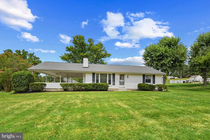 Welcome to this charming raised rancher on a beautifully landscaped ¾-acre lot, ideally situated between the vibrant town centers of Perry Hall and White Marsh! This home combines 50's vintage style character with recent quality built remodel, offering a comfortable lifestyle with plenty of room to grow. Clean bright home, move-in ready with fresh paint throughout, newly remodeled bathrooms, tarred driveway. This home offers comfortable living space - Main level hard surface flooring throughout with lots of hardwood, 4 ceiling fans, LR gas fireplace, large bay LR windows, completely renovated full baths, art deco kitchen blends vintage style with functionality, offering some original vintage wood cabinets and glass block features! Formal DR with walkout slider to wood deck. Perfect for entertaining and a yard ready for your growing family!! Spacious bedrooms with nice size closets, window treatments and ceiling fans. Fully finished lower level offers walkout, enclosed room can be used as den or office 23x24 clubroom area with new carpet, lots of recessed lighting, 2nd full bath, two sump pumps with backup feature, gas powered boiler, washer/dryer and water heater in the well organized ulitity room. Upper level attic is partially floored and offers standing height throughout - Perfect space for additional living expansion! Exterior features a well lit carport, level lot with tarred driveway with capacity for 8-car parking, beautifully landscaped gardens with shrubs and crepe myrtles! Outdoor shed for additional storage. Lots of buildout opportunities! This home offers a spectacular location near eating establishments, gourmet restaurants, grocery stores, a ston's throw from the elementary school, and close to middle and high schools. Visit Town Center shopping, parks, White Marsh Mall, and minutes to I95 and the beltway!  A MUST SEE!!  PROPERTY SOLD AS-IS.