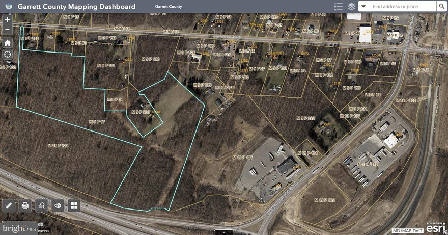 24+ Acres for Commercial and/or Residential use! This parcel is extremely unique and very valuable! Owners just had a brand new survey completed so corners are marked and all boundaries/acreage have been confirmed. Situated amongst Interstate 68, Chestnut Ridge Rd, 219 AND Route 40, this piece of ground has endless possibilities. With two sewer taps, multiple access points, and a mixture of terrain, it would make for an ideal commercial and/or residential estate. 20 minute proximity to Deep Creek Lake, and close to all other area amenities such as state parks, the Wisp Resort, direct shot to Morgantown, WV & more!