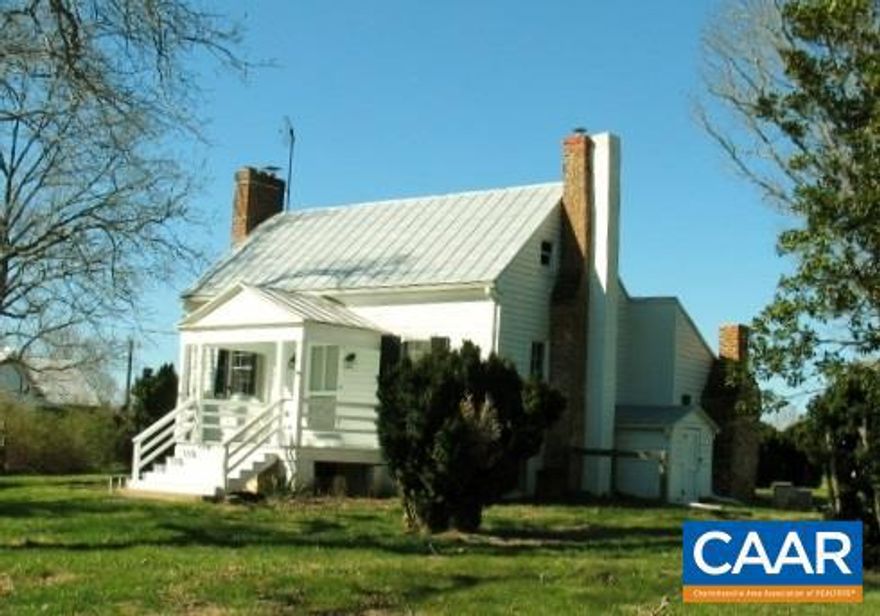 Charming and Historic Keswick Farm Home. Beautiful, private and serene setting conveniently located ten minutes from the Pantops area of Charlottesville. Featuring updated kitchen with ceramic tile flooring; two main level bedrooms and two full baths; large living room and formal dining rooms; plus two second level studies. Single car detached garage, family room and laundry room in basement.