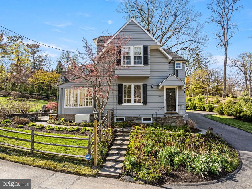 Welcome to this splendid treasure in coveted Northside Haverford, designed by renowned architect Frank Furness just prior to the turn of the century in 1895. This enchanting home in a lovely storybook setting was designed to capture the beautiful scenery while offering wonderful indoor and outdoor entertaining and living space with exceptional architectural details. 

The exterior is clad in authentic clapboard siding tastefully painted (June 2024) with triple hung true divided light windows, beautiful tiered slate courtyards with dry-stack stone walls, elegant gardens filled with perennials that pop throughout the year, an architectural shingle roof (December 2023) as well as a beautiful copper roof (December 2023) above the Garden/Sun Room, all copper downspouts and gutters, slate walkways, and the restored original garage doors for beautiful and authentic aesthetic. 

Pride of ownership shows in keeping with the original character of the home with modern amenities that suit today’s needs, including recently remodeled bathrooms, a whole house Generac generator (April 2024), updated electric as well as natural gas for heating and cooking. Other interior features include exquisite millwork, 10 foot ceilings on the first floor, hardwood floors throughout the home, Frank Furness signature keyhole stairwell and original bannister with ivory inlay, large fireside Living Room with a wall of built-ins, heated Garden/Sun Room with original hardware on windows and doors, formal Dining Room with swinging door to Breakfast Area with built-in banquette seating and updated granite Kitchen, and sprawling Family Room addition converted from the original garage with newer hardwood floors, a Powder Room, and French doors to the courtyards. 

The upstairs of the home has five functional bedrooms including a Primary Bedroom with en suite bath, two additional updated baths, and a convenient 2nd floor Laundry Room. 

The Lower Level of the home is unfinished, dry, and organized with a walk-out door to the driveway side of the home. The driveway has been repaved and has ample room for parking!  

This convenient location is within walking distance to the Merion Cricket Club, Haverford train station, and shops at Haverford Square, within close proximity to all major roadways for commuting to Center City or the airport, nearby local schools, and within minutes to the towns of Bryn Mawr and Ardmore as well as Suburban Square for shopping and dining! Don’t miss this opportunity to have your own slice of heaven in one of the most sought after Main Line neighborhoods!