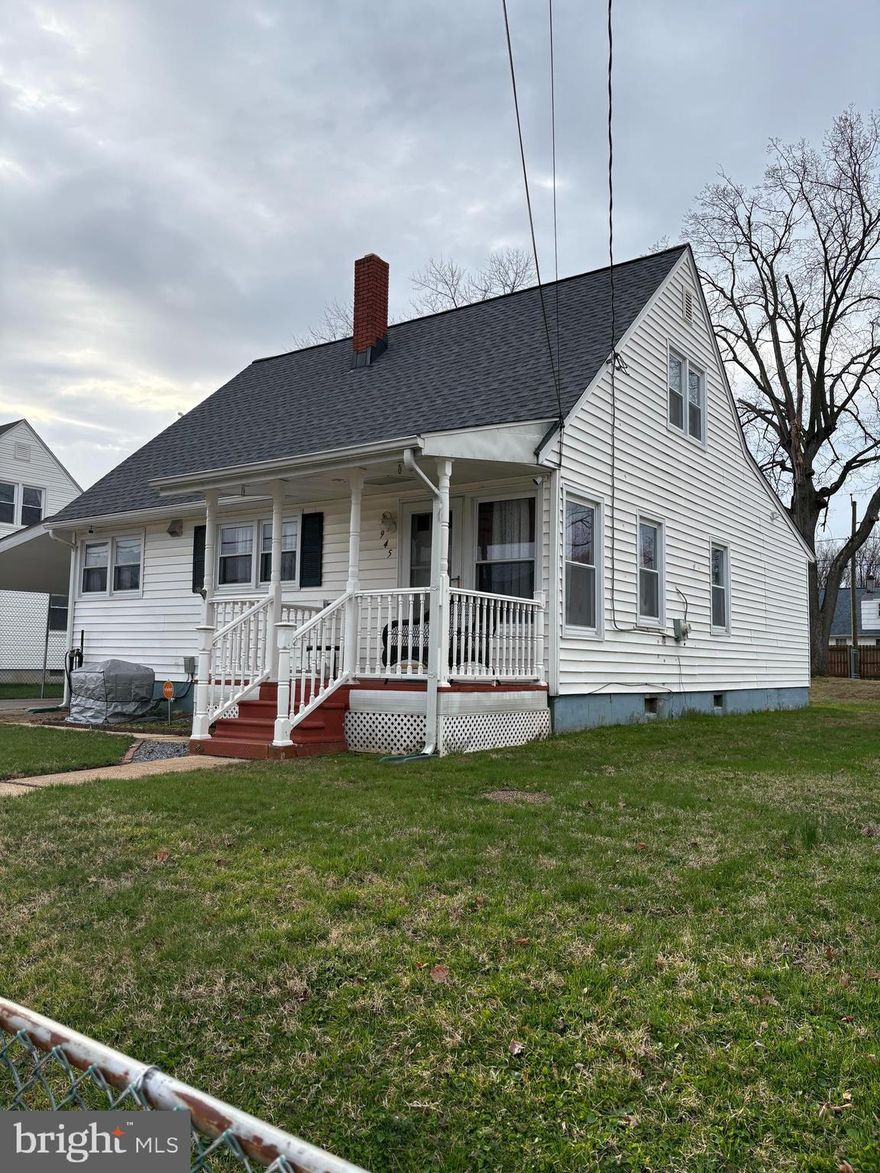 WELCOME HOME TO THIS BEAUTIFULLY MAINTAINED 3- BEDROOM 1 BATH CAPE COD IN ESSEX, SH0WCASING TRUE PRIDE OF OWNERSHIP, THE MAIN LEVEL FEATURES A SPACIOUS PRIMARY BEDROOM AND A FULLU REOVATED BATHROOM. HARDWOOD FLOORS RUN THROUGHOUT , ADDING WARTH AND CHARM.  MAJOR UPDATES INCLUDE A( 2026  NEW ROOF  HVAC AND HOT WATER HEATER!) NEWER APPLIANCES , WASHER , DRYER AND NEW REFRIGERATOR. THE KITCHEN HAS 2 PANTRIES PROVIDING EXCELLENT, STORAGE  SPACEAND SS APPLIANCES.  EXTERIOR FEATURES INCLUDE AN OVERSIZED DRIVEWAY WITH CARPORT. THE YARD IS FULLY FENCED WITH A NICE CONCRETE PATIO THE PERFECT SPACE FOR ENTERTAINING, RELAXING OR ENJOYING TIME WITH PETS! CONVENIENTLY LOCATED NEAR SHPPONG , DINING AND COMMUTER ROUTES. GRANTS MAY BE AVAILABLE FOR 1 ST TIME HOME BUYERS ! OPEN HOUSE 4/18/26  10 AM -11:30 
HOME IS WHERE THE STORY BEGINS!