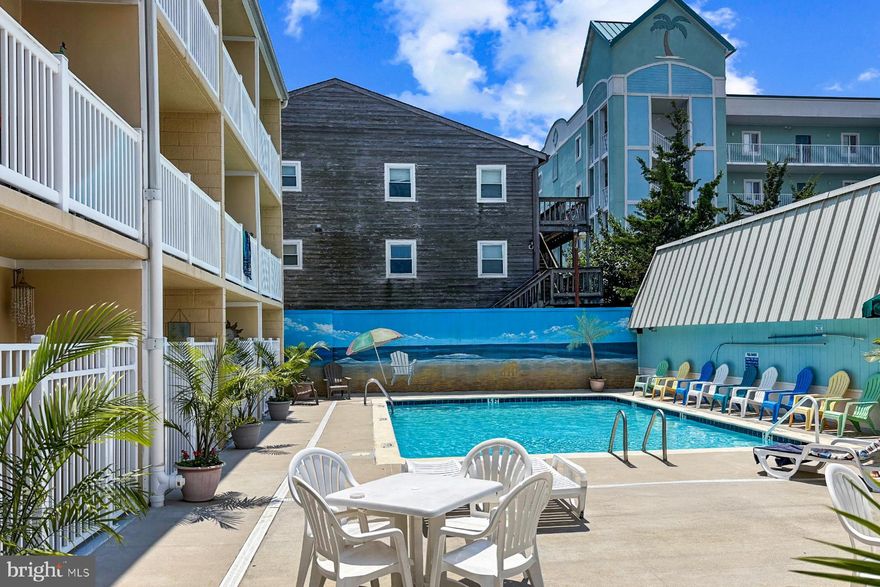 Welcome to Marshall Inn #205, an affordable midtown location! Located in the heart of Midtown Ocean City on 62nd Street, this charming second-floor efficiency unit offers the perfect beachside escape. Just steps from the ocean on the ocean block, this unit features an open-concept layout with a full bath, kitchen, living/sleeping area, and a private balcony overlooking the pool. 
Enjoy easy access to the beach, popular local restaurants, shopping, and all that Ocean City has to offer, plus quick entry and exit from town via nearby Rt. 90. Whether you're seeking a weekend getaway, a summer rental opportunity, or an affordable place near the sand, this unit checks all the boxes.
Don’t miss this chance to own a slice of coastal convenience at an unbeatable value. Schedule you showing today!