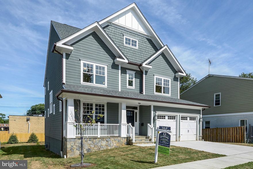 Beautiful new construction 5BD/4.5BA property in N. Arlington 22207. High-end details throughout, lots of light, 4BD upper lvl, hardwood floors on main, open concept throughout, granite & SS kit, large basement with bonus BD rm & full BA. Lowest priced ALL new home in 22207! Immediate delivery.