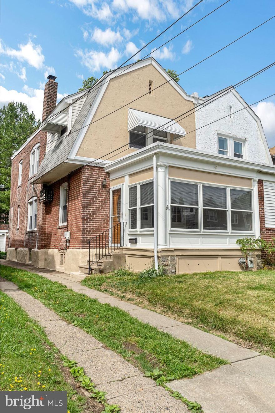 Fantastic Opportunity to own this Completely Remodeled Updated Spacious Twin Home!!  Enter into the inviting Enclosed Front Porch with New Indoor Outdoor Carpeting, Freshly Painted White-Wash Brick, New Ceiling Fan & Tongue and Groove Wood Plank Ceiling!  Step up into the Large Living Room which offers Custom Crown Molding, New Wall AC Unit, High End Ceiling Fan with Light, All New Paint & New Luxury Plank Vinyl Flooring which flows perfectly into the Formal Dining Room! Here you will find Custom Crown Molding, New Modern Light Fixture and entrance to the all New Kitchen.  The Kitchen features a convenient Breakfast Bar w/ Beautiful New Granite Countertop, All New White Cabinets, Vinyl Plank Flooring, Handset Custom Subway Tile Backsplash, Granite Countertops & New Stainless Steel Appliance Package!  Kitchen also offers direct outside exit to your back yard. Upstairs you will find a large Master Bedroom with beautifully refinished Oak Hardwood Floors, Recessed Lighting, High End Ceiling Fan with Remote & His and Her Closets with Sliding Mirror Doors. There are two more additional Nice Sized Bedrooms (1 Carpeted, 1 Hardwood).  The updated Main Hall Bath features Newly reglazed tub & tile surround, New fixtures & completes the spacious second level.  The Lower Level / Basement is a Large Clean Slate & Offers Storage, Laundry Area w/ Washer, Dryer & Freezer Included! There is also convenient Outside Access to Your Rear Yard, Driveway & Patio Areas.   Other Features & Amenities include: Detached Garage, Private Parking, Concrete Patio, New Carpeting, New Gas Heater Boiler (April 2024), New Professional Painting Throughout Home as well as the Exterior Front of Home!  Conveniently Located within walking distance to the SEPTA Trolley, Great Shopping & Local Eateries, Schools, Parks & so much more! Make Your Appointment Today!!