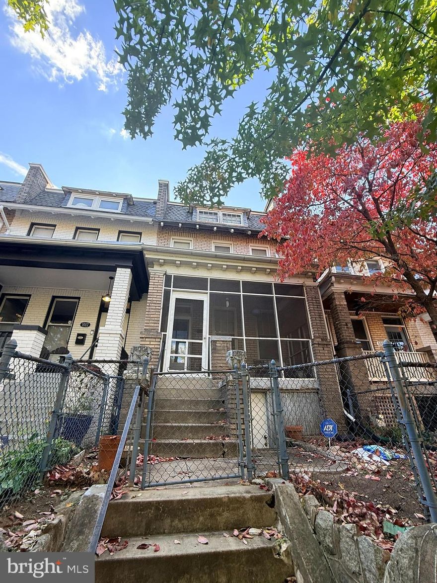 Investor Special in the Heart of Capitol Hill! Welcome to 1015 E St NE, a beautiful, large Capitol Hill townhouse offering 3 bedrooms and 2 full baths with incredible upside potential. This home features a timeless traditional layout with hardwood floors throughout and well-defined living spaces. The main level includes a generous kitchen with a bonus room at the rear, leading out to a fenced-in backyard - perfect for outdoor enjoyment or future upgrades. The property also includes an English basement, offering plenty of space and strong potential for additional living quarters or creative redevelopment. Being sold as-is, this home is ideal for investors or buyers ready to bring their vision and updates to life. Located in a highly desirable and walkable area, you’re close to local coffee shops, restaurants, shopping, parks, and major commuter routes into downtown DC and Capitol Hill. ACT FAST, WILL NOT LAST!
