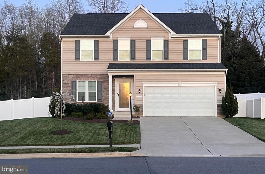 Absolutely GORGEOUS home for rent in North Stafford! This 3 level Colonial features 5 bedrooms 3 1/2 bathrooms. The main level features an office with French doors, a separate formal dining room that can be used as a living room, large family room that opens to the spacious kitchen and morning room/den. The gourmet kitchen features white cabinetry, granite countertops, large island, cooktop, double ovens, Stainless Steel appliances, hardwood flooring and more! Walk out of the morning room to a large stamped concrete patio and private back yard fully fenced in. Upstairs you'll find 4 large bedrooms, 2 full bathroom, and a laundry room with front load Washer and Dryer. Master Bedroom it is very spacious and features 2 large walk-in closets, a primary bath with dual vanity sinks, soaking tup and separate shower. The spacious recreation room and the bar in the basement are the perfect place for entertaining. A 5th bedroom (NTC), full bathroom, media room and exercise room are also located downstairs. Trampoline in the backyard stays at tenant request. Two car garage and plenty of parking on the driveway. Easy access to I-95, Quantico and Fort Belvoir, close proximity to the new Embrey Mill Shopping Center, Jeff Rouse Swim & Sport Center and Stafford Hospital.  Colonial Forge High School District. Pets case-by-case. Renters Insurance Required. Good credit (650+) and income ($11,550+/month) required. House will be professionally cleaned before tenants moving in. This is another must see in Liberty Knolls, schedule a showing appointment today!